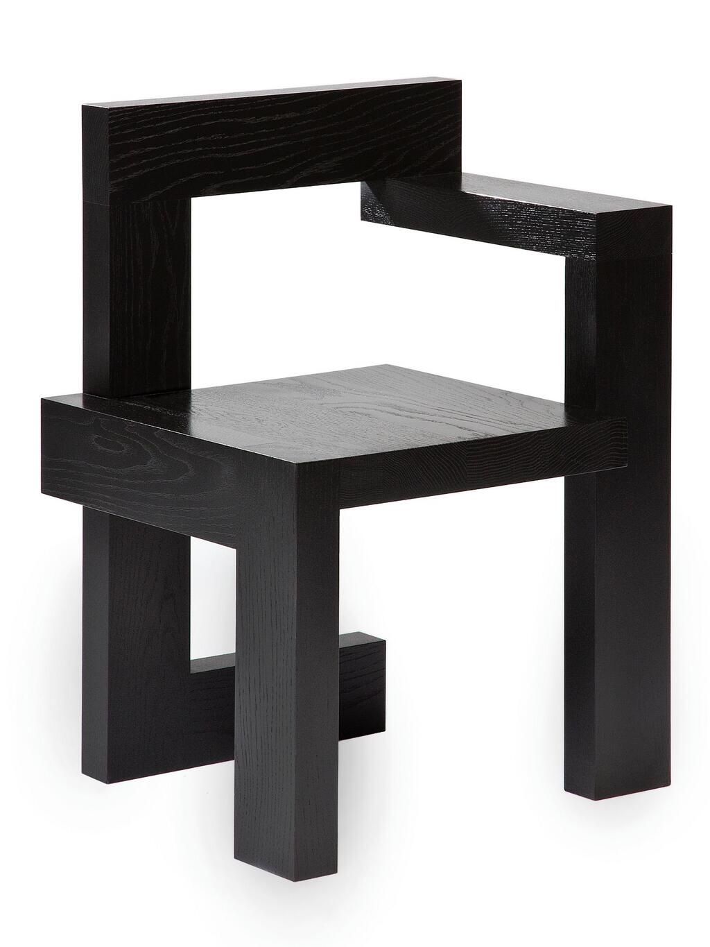 Steltman chaise Spectrum Chêne massif, teinté noir, vernis mat