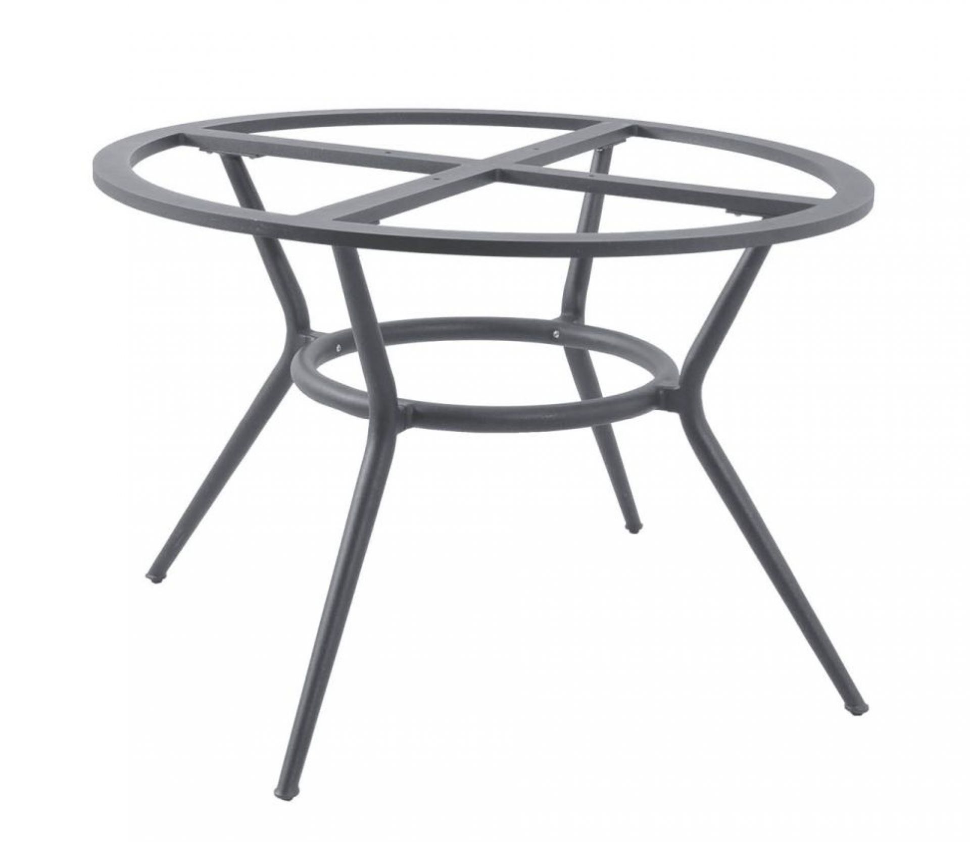 Joy Outdoor Table de salle à manger ronde Pied gris clair / Plateau stratifié compact Cane-Line