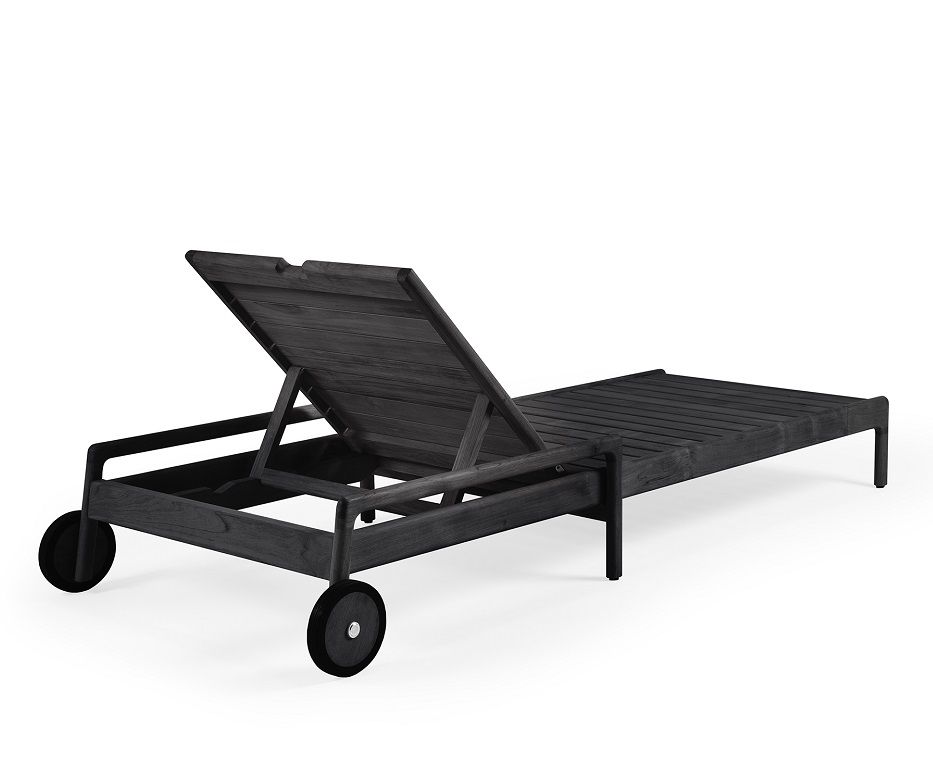 Jack Outdoor Adjustable Lounger Teak noir Ethnicraft
