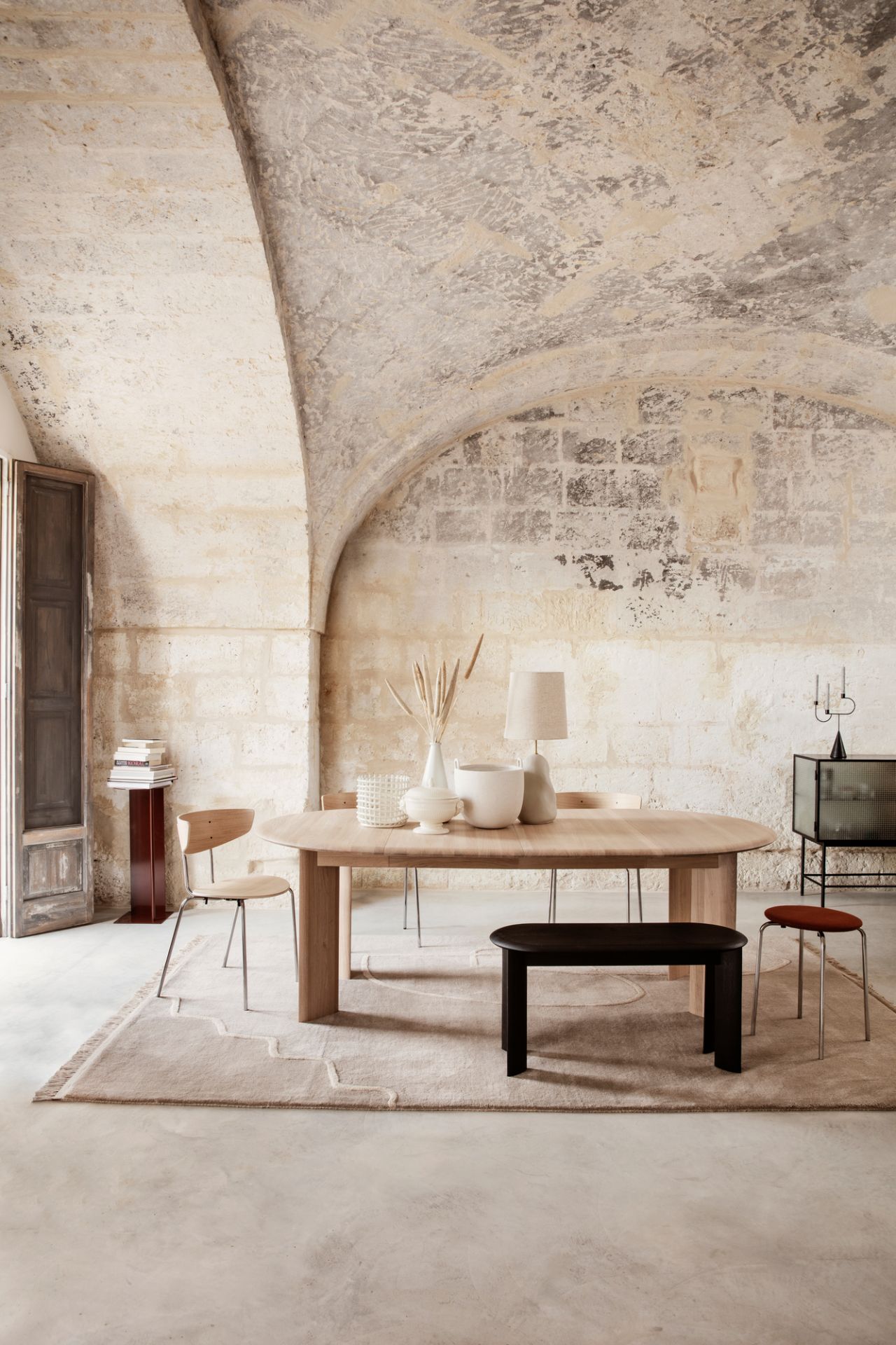 Bevel Table - Extendable X 2 table en chêne huilé blanc Ferm Living