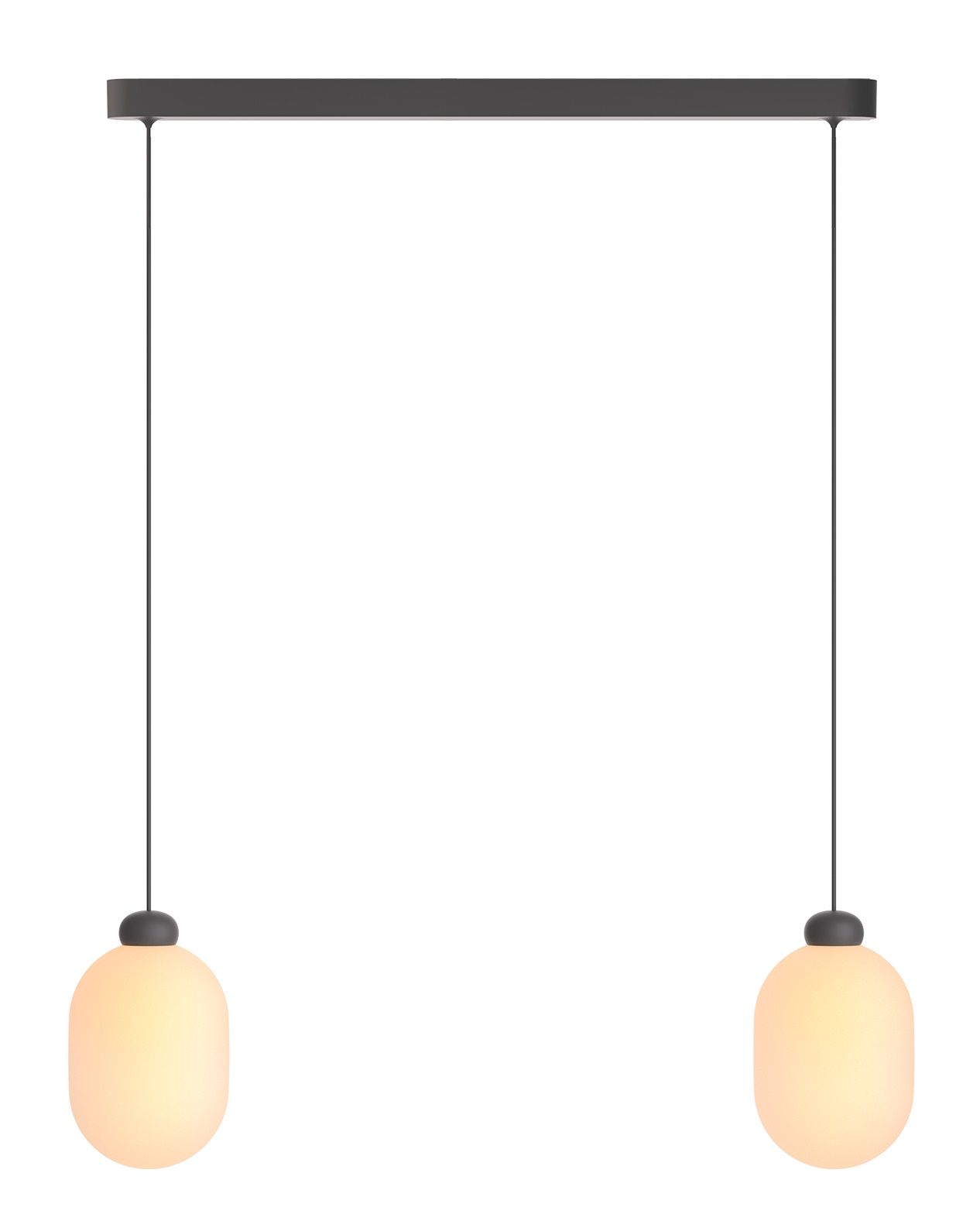 Sun Duo Lampe à suspendre grise 
