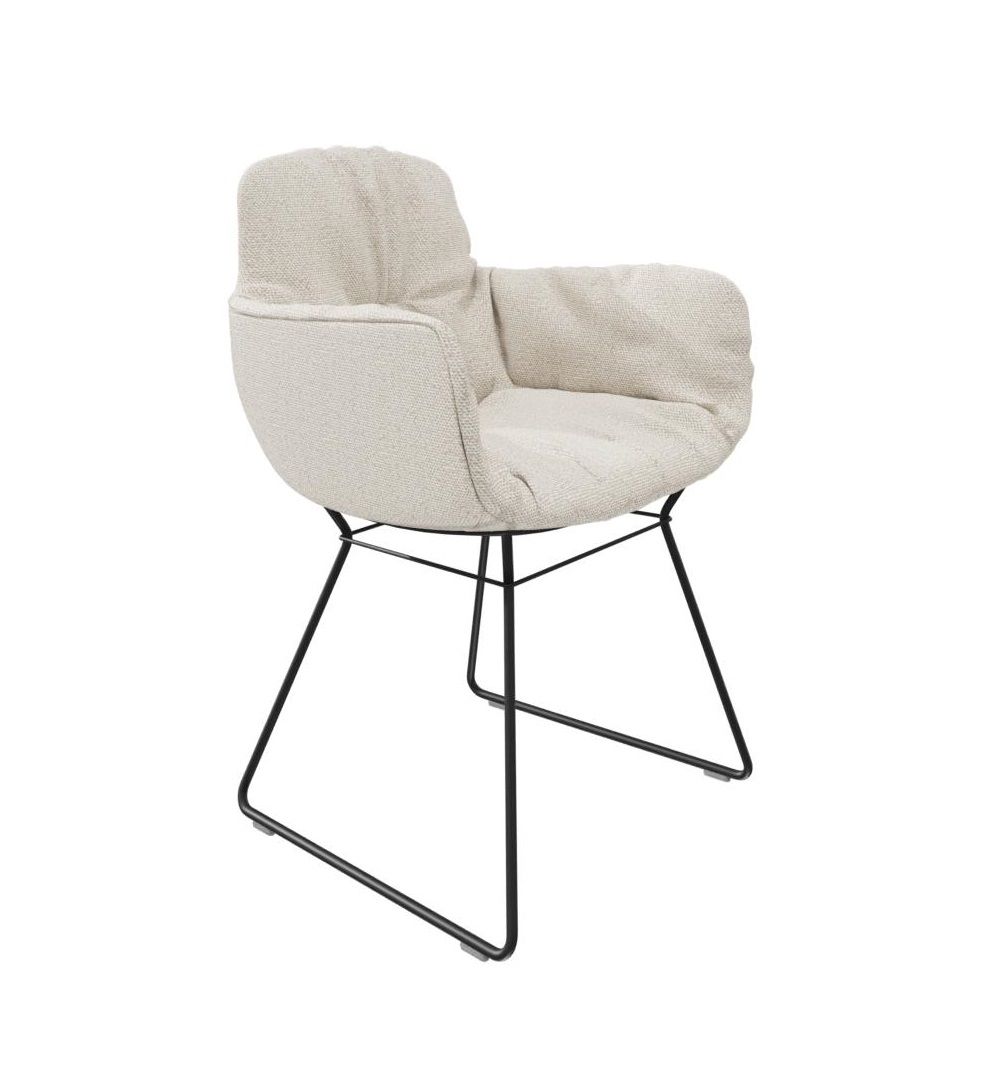 Leya chaise accoudoir haute Tissu Safire Freifrau Manufaktur