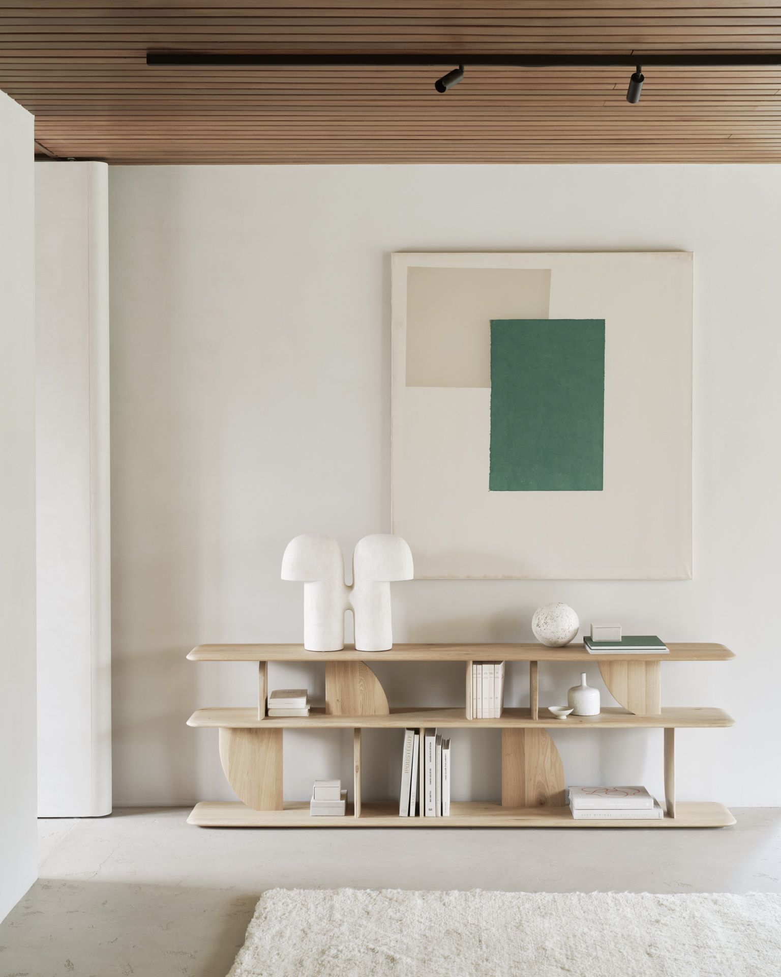 Geometric Console / Table d'appoint CHÊNE NATURE Ethnicraft OFFRE SPECIALE