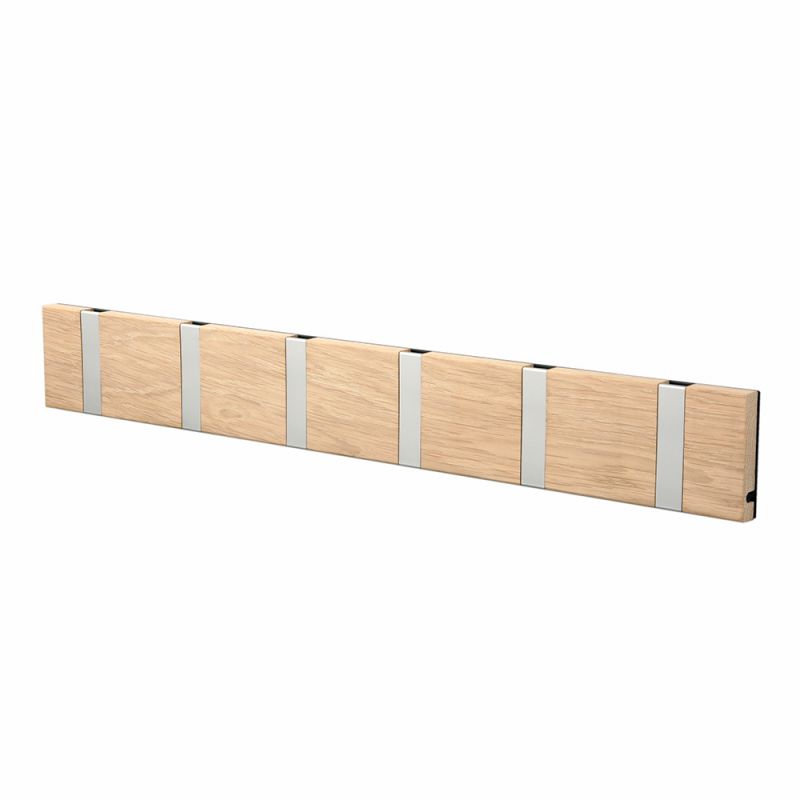Knax portemanteau mural horizontal 6 crochets CHÊNE PEINTURE OFFRE SPECIALE