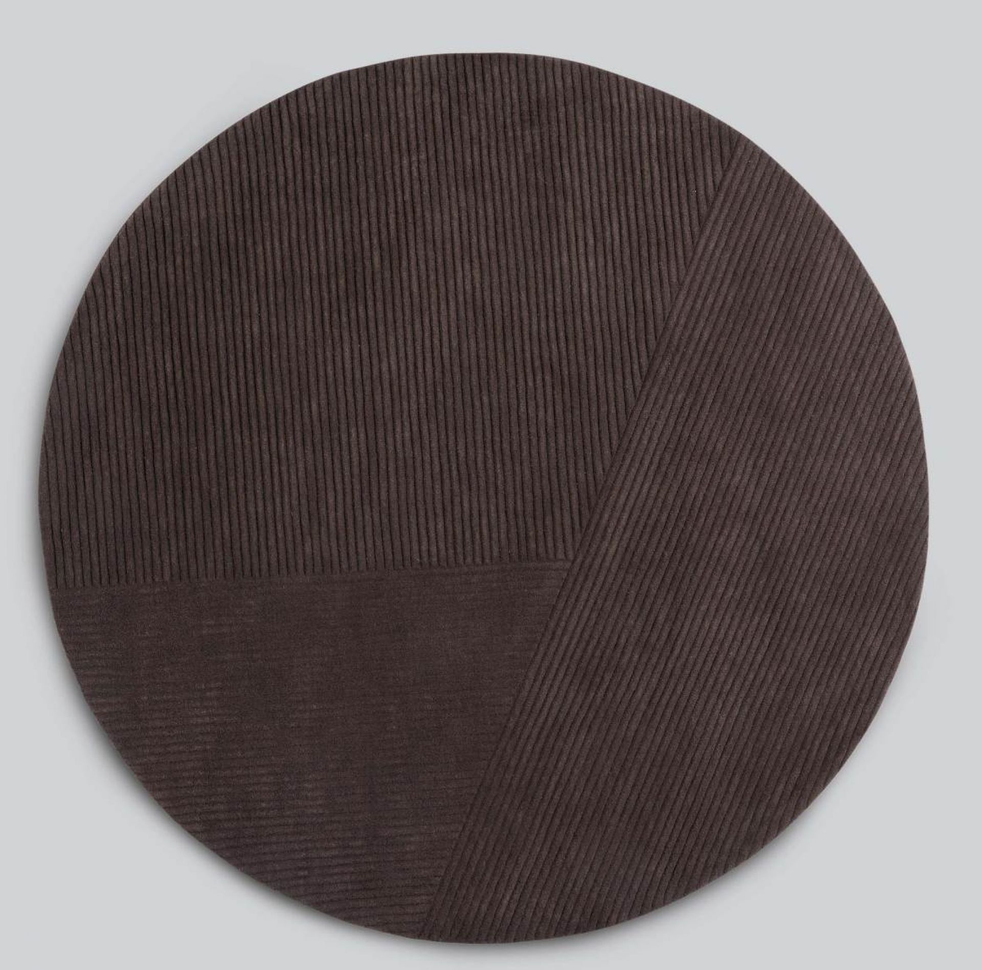 Row Ronde Tapis marron foncé Northern 