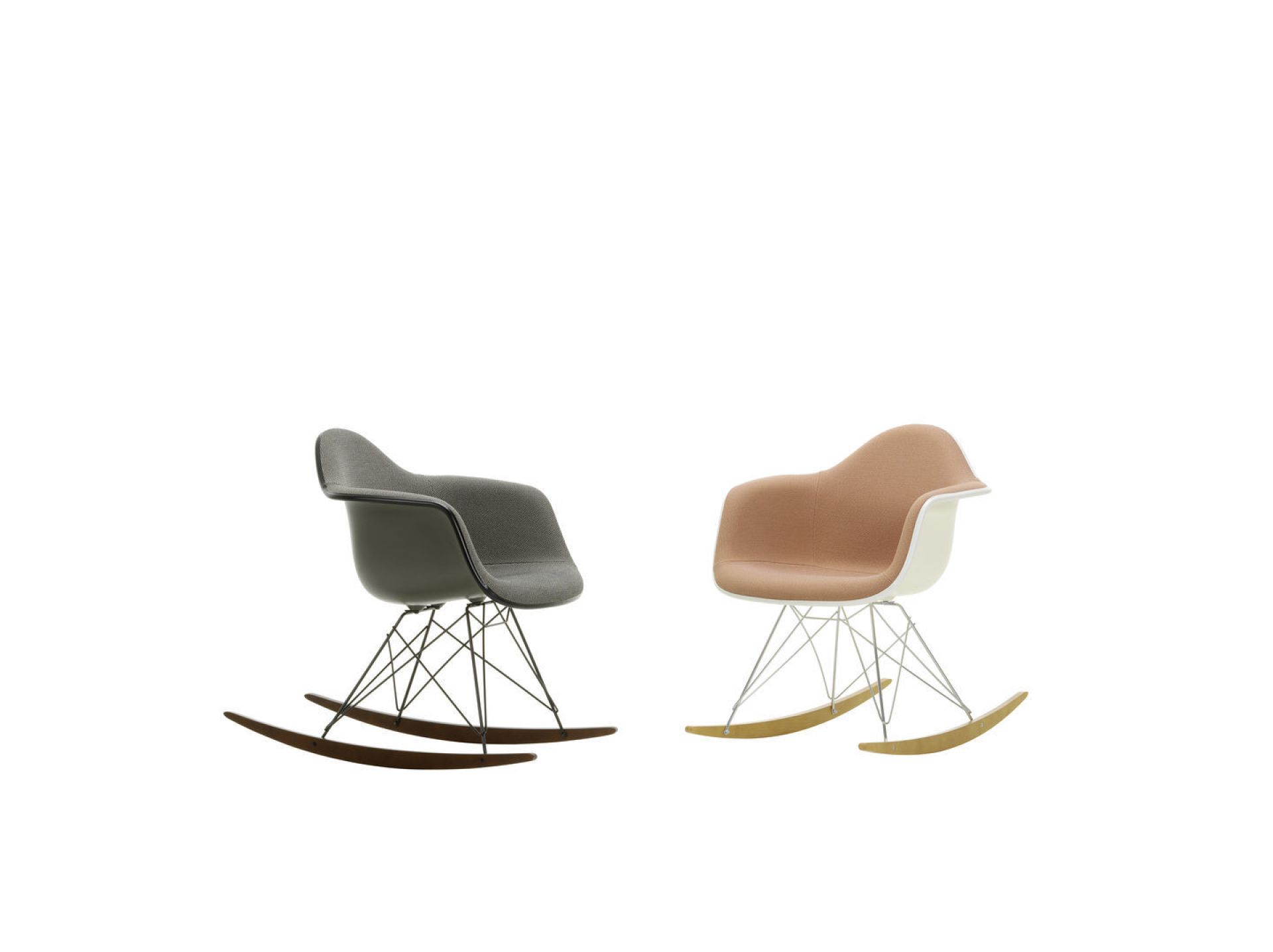 Eames Plastic Armchair RAR Fauteuil à bascule Entièrement rembourré Vitra