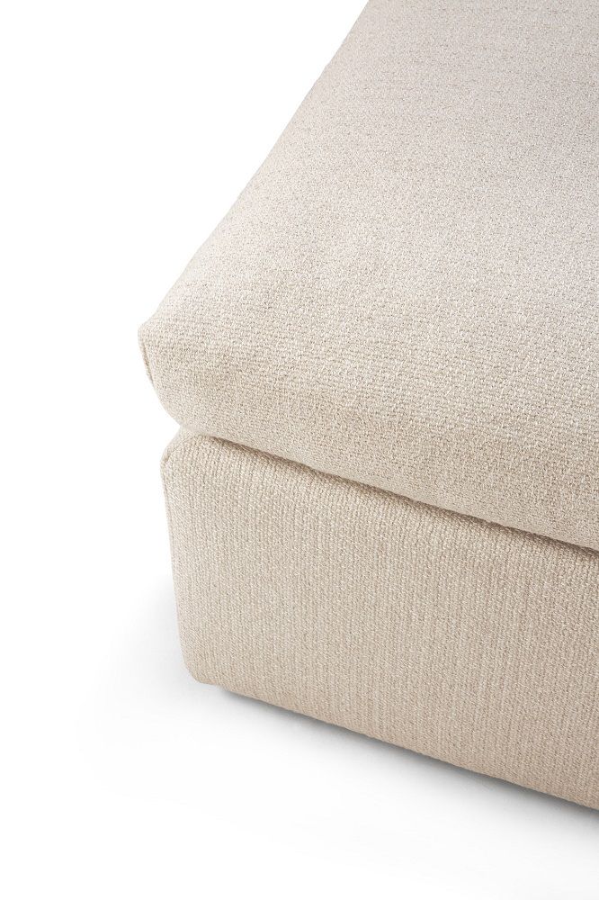 Mellow Tabouret rembourré Off White Eco Tissu Ethnicraft