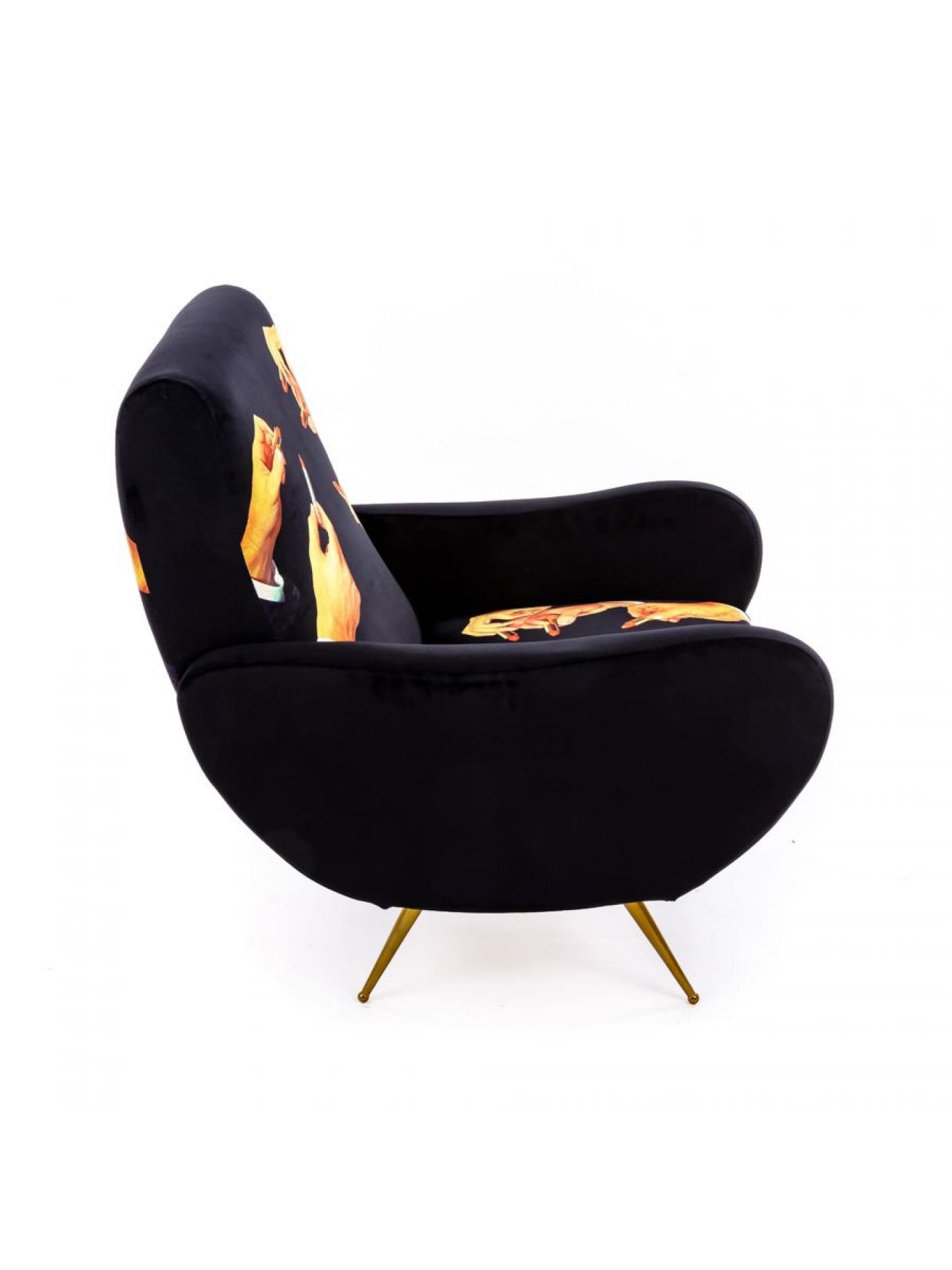 Toiletpaper fauteuil Lipsticks black Seletti