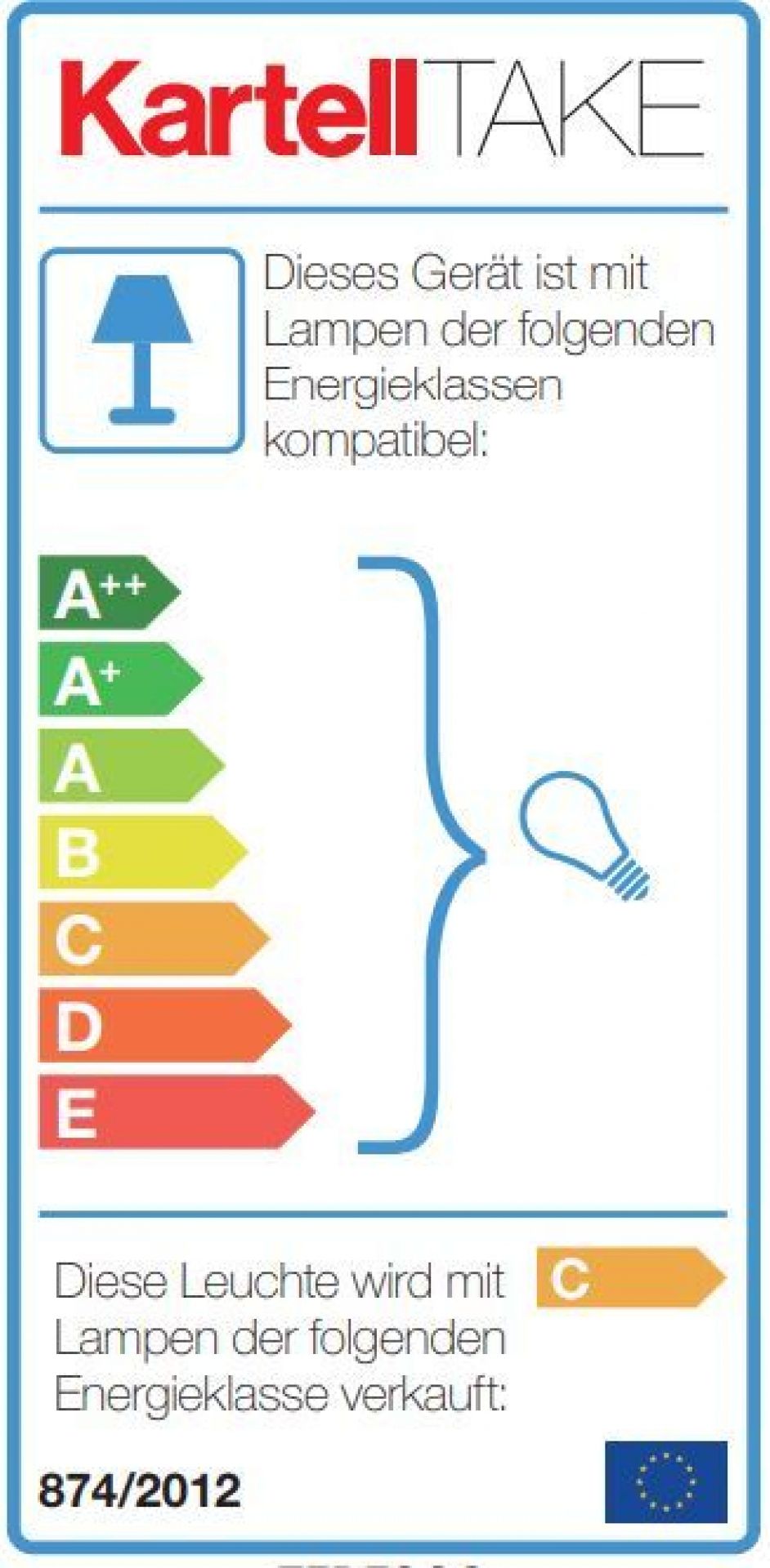 Take Lampe de table Kartell cristal clair