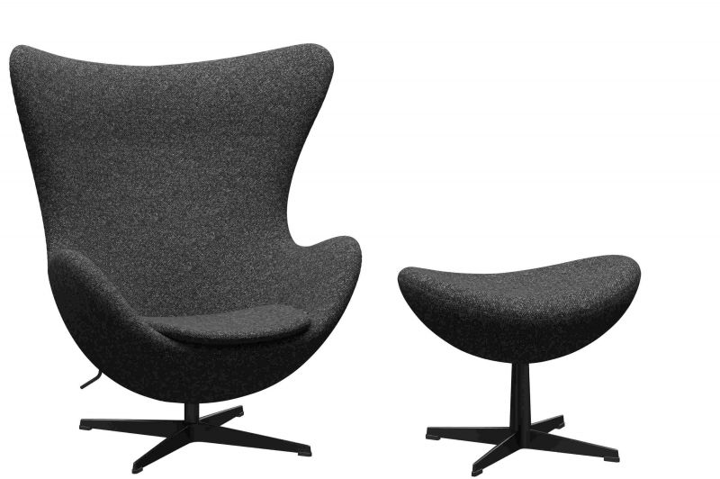 L'œuf / Egg Chair fauteuil et tabouret Fritz Hansen modèle anniversaire 