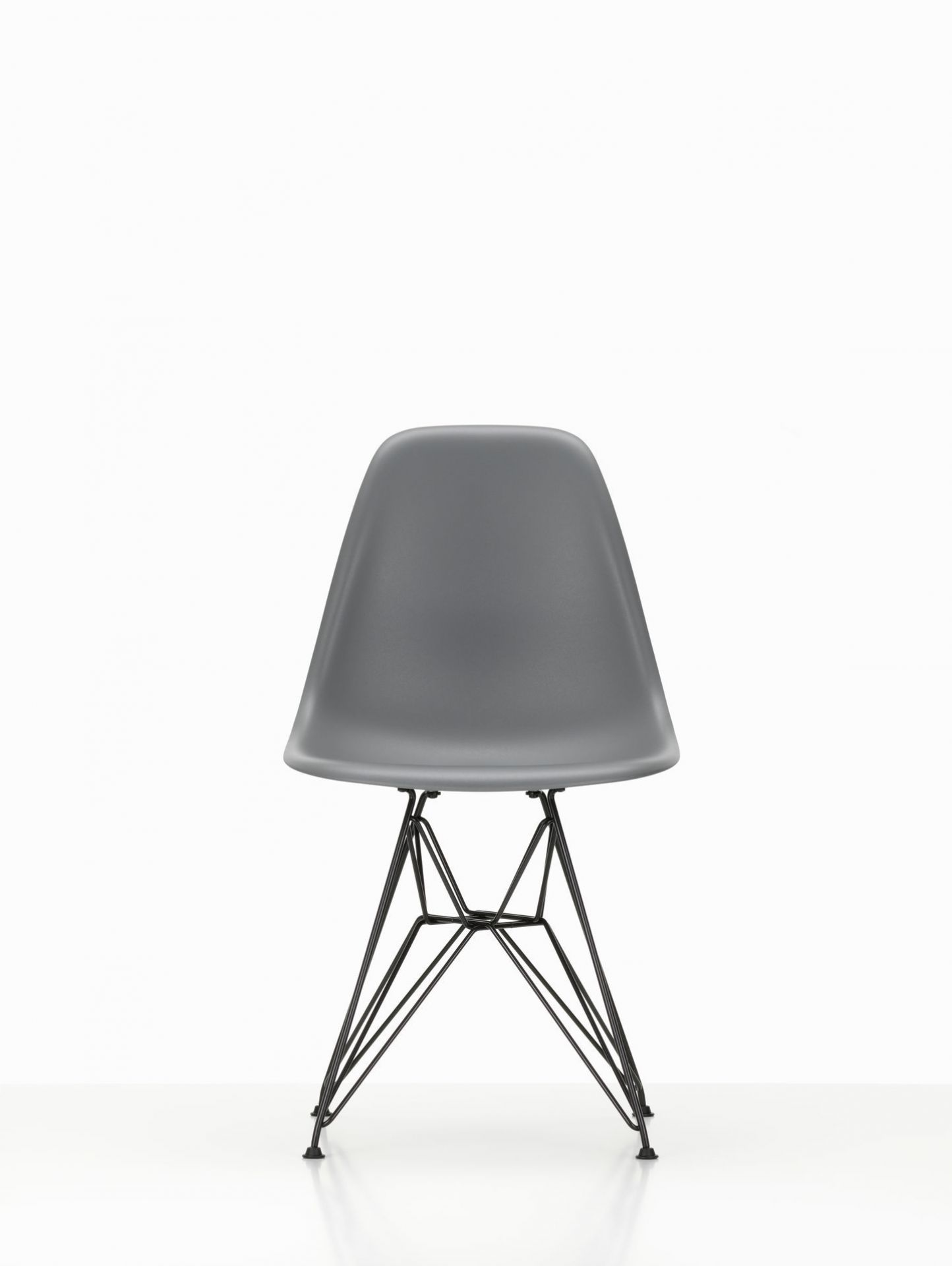 Eames Plastic Side Chair DSR Chaise Vitra Noir-Granite gris