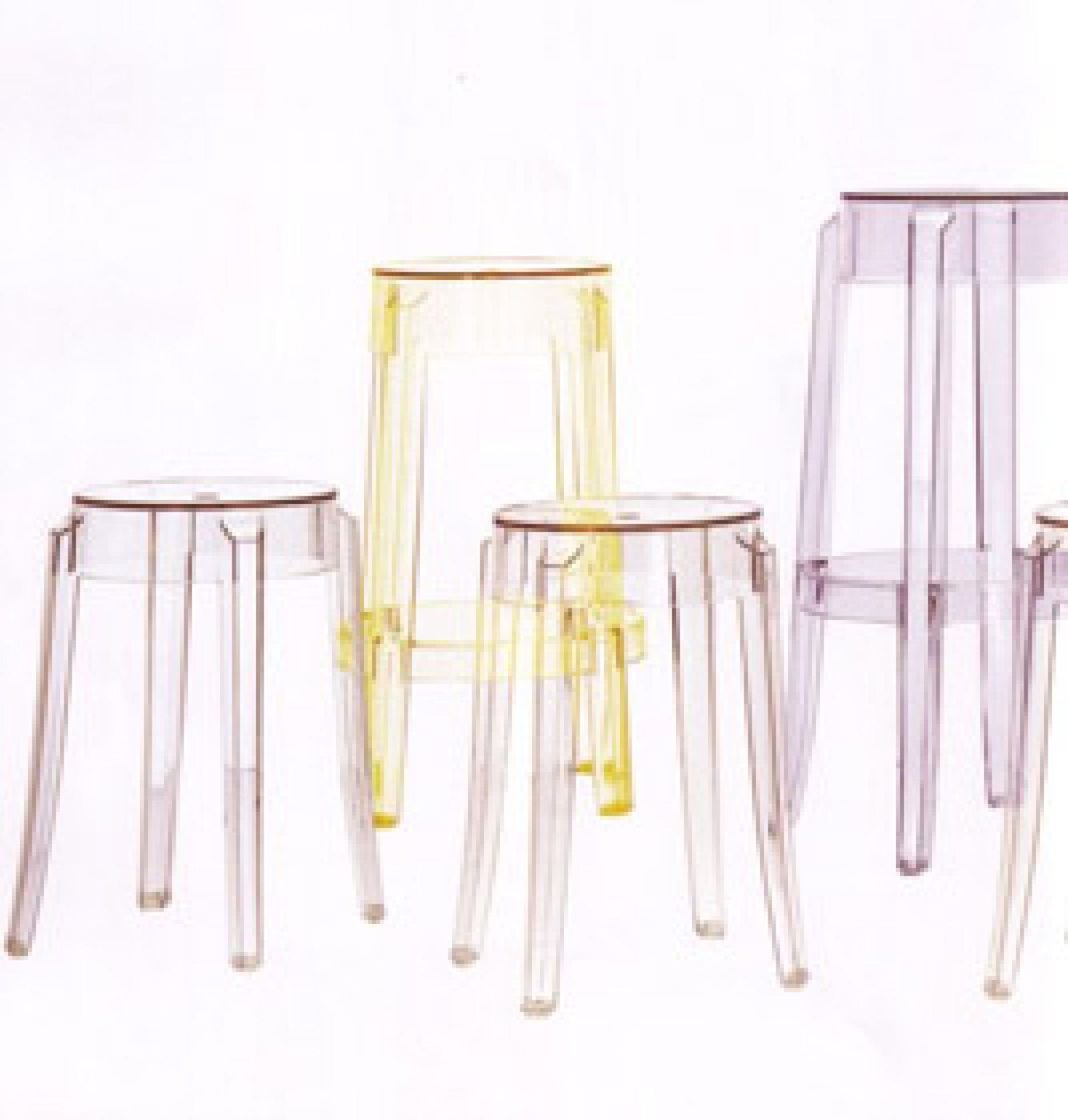 Charles Ghost tabouret set de 2 Kartell