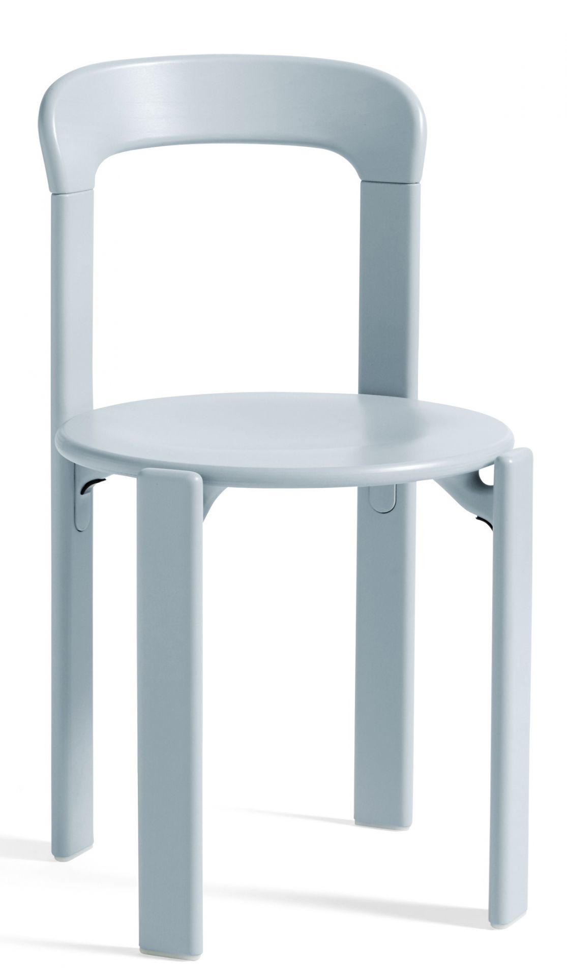 Rey Chair Chaise Hay Hêtre laqué bleu ardoise à l'eau Schieferblauer Rey Stuhl von Hay: Moderner Designstuhl mit runder Sitzfläche und minimalistischem Gestell.