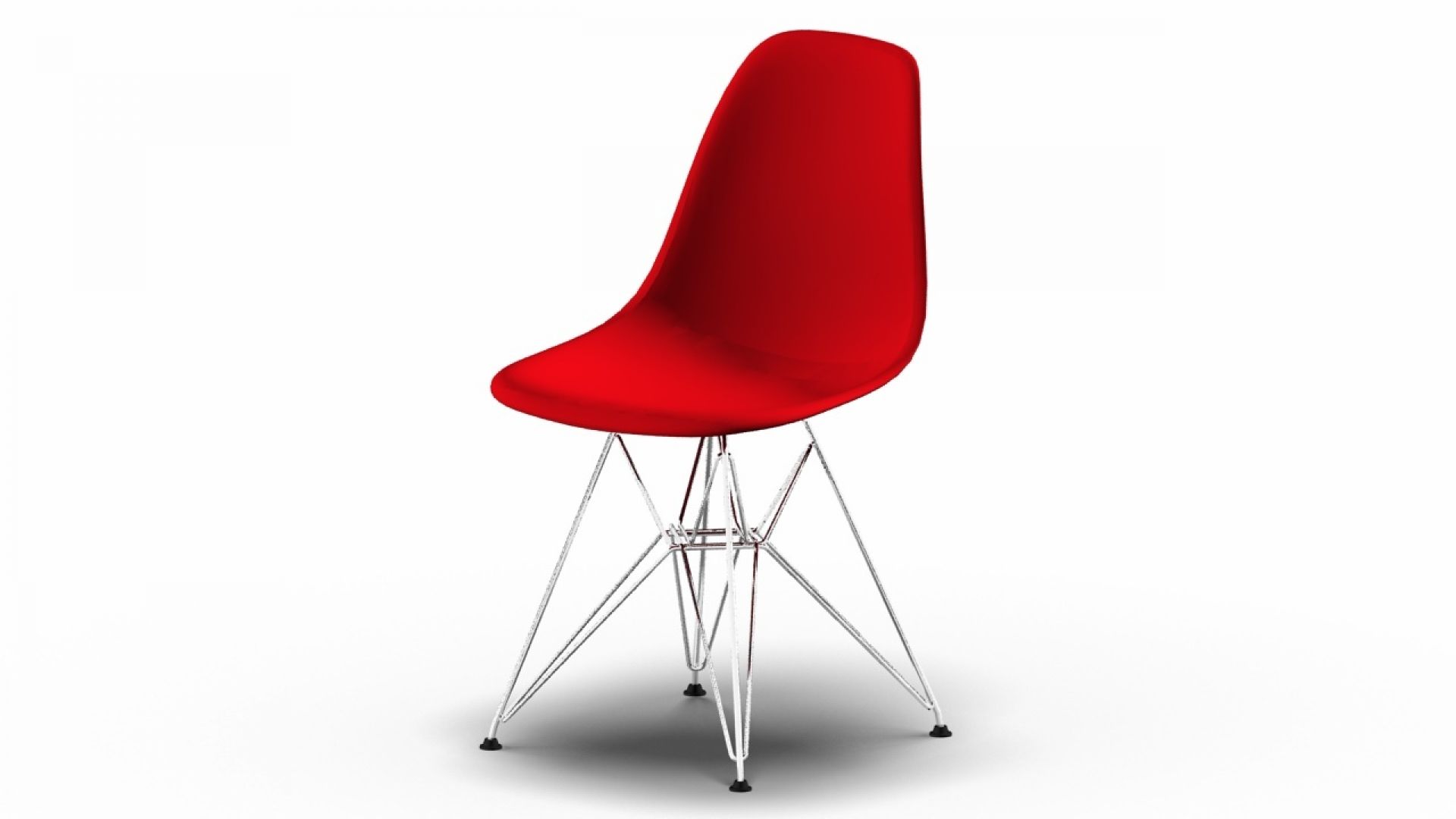 Eames Plastic Side Chair DSR Stuhl Vitra-Classic rot-Basic dark Eames Plastic Side Chair DSR Stuhl Vitra-Classic rot-Basic dark