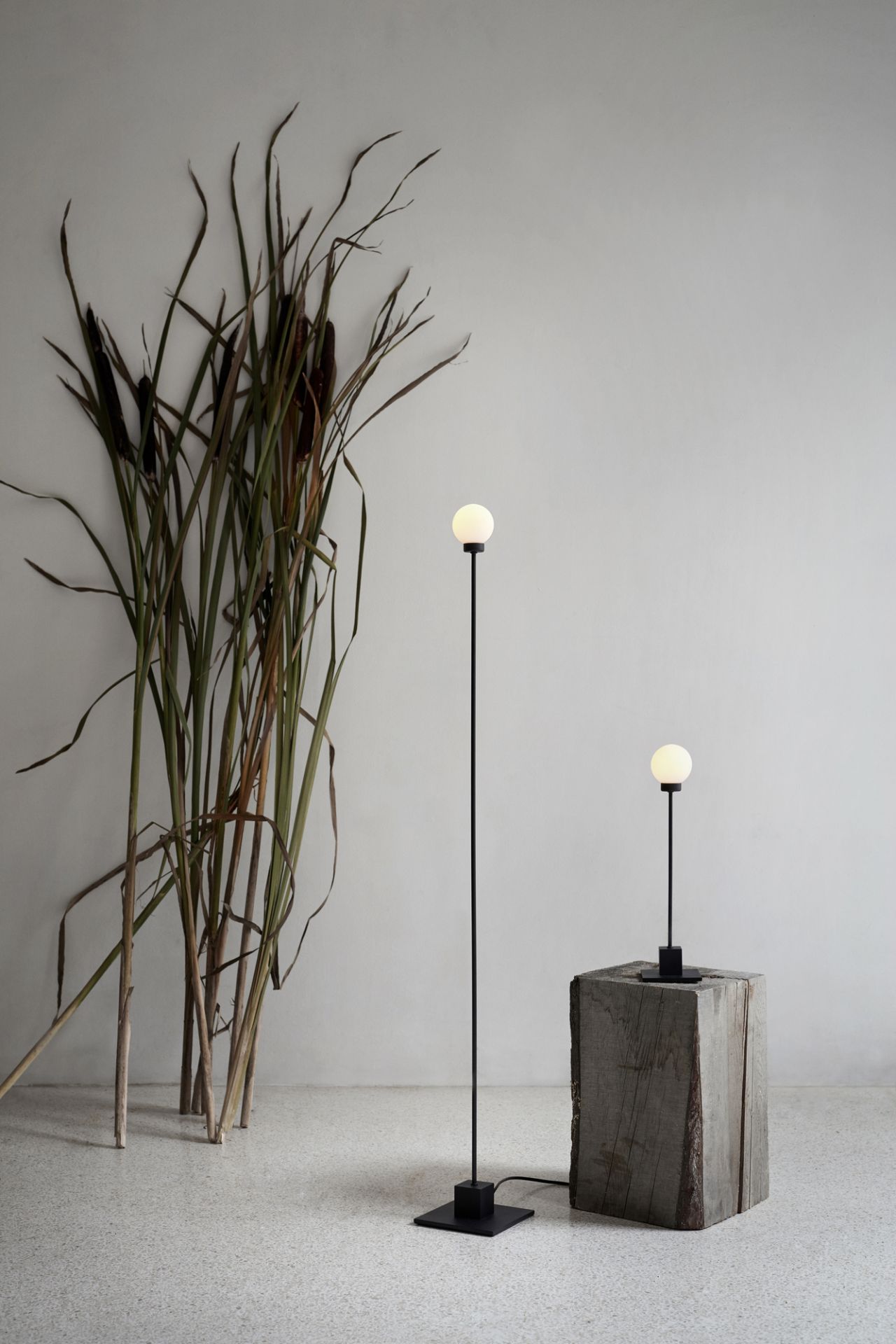 Snowball Floor lampadaire noir Northern