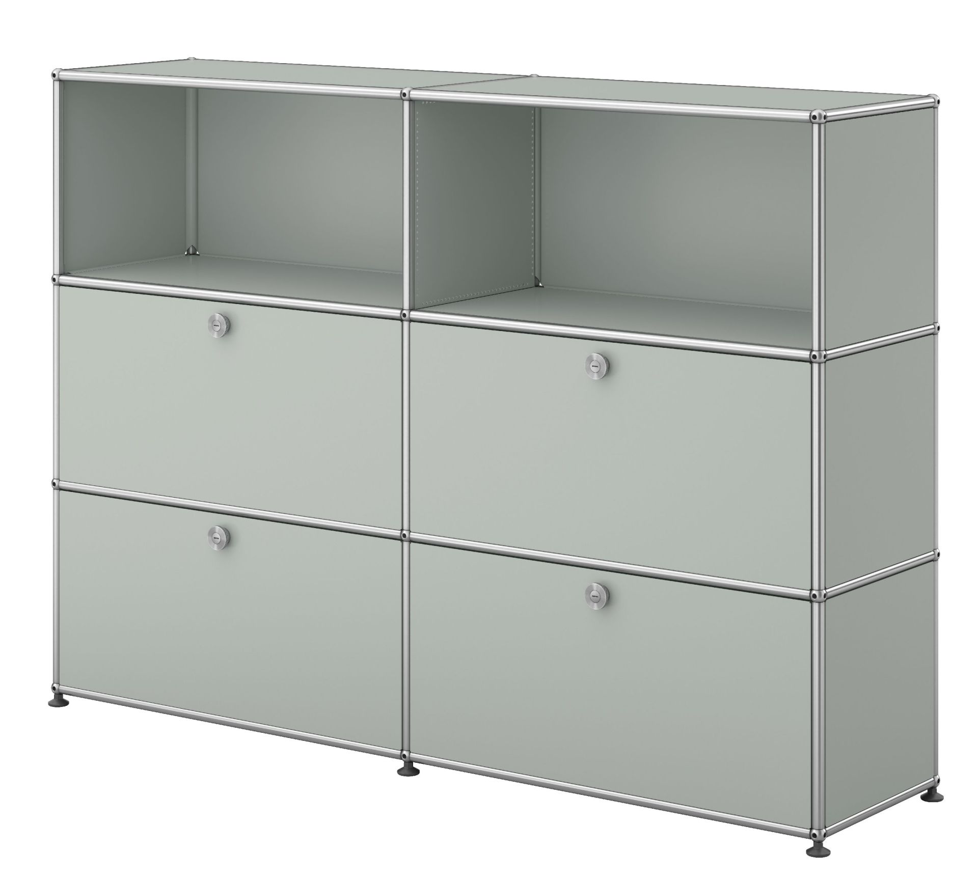 USM Haller Highboard 2 portes / 2 rabats / 2 tiroirs Gris clair