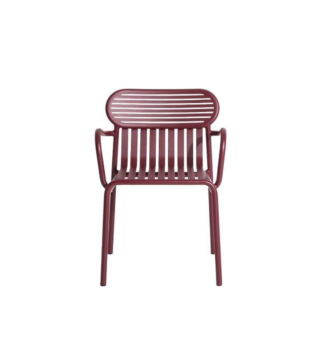 Week-End Garden Chair Chaise avec accoudoirs Petite Friture Burgundy Week-End Garden Chair Chaise avec accoudoirs Petite Friture Burgundy