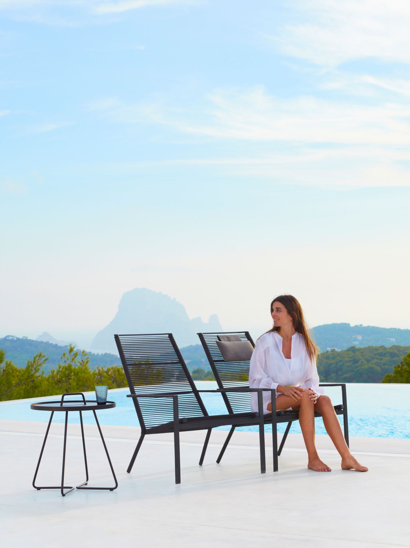 Edge Outdoor Highback Chaise empilable Cane-Line