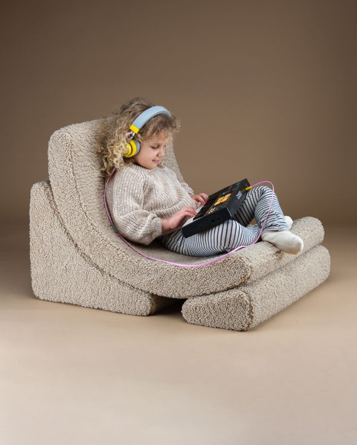 Lune Fauteuil pour enfants Tissu Teddy Wigiwama