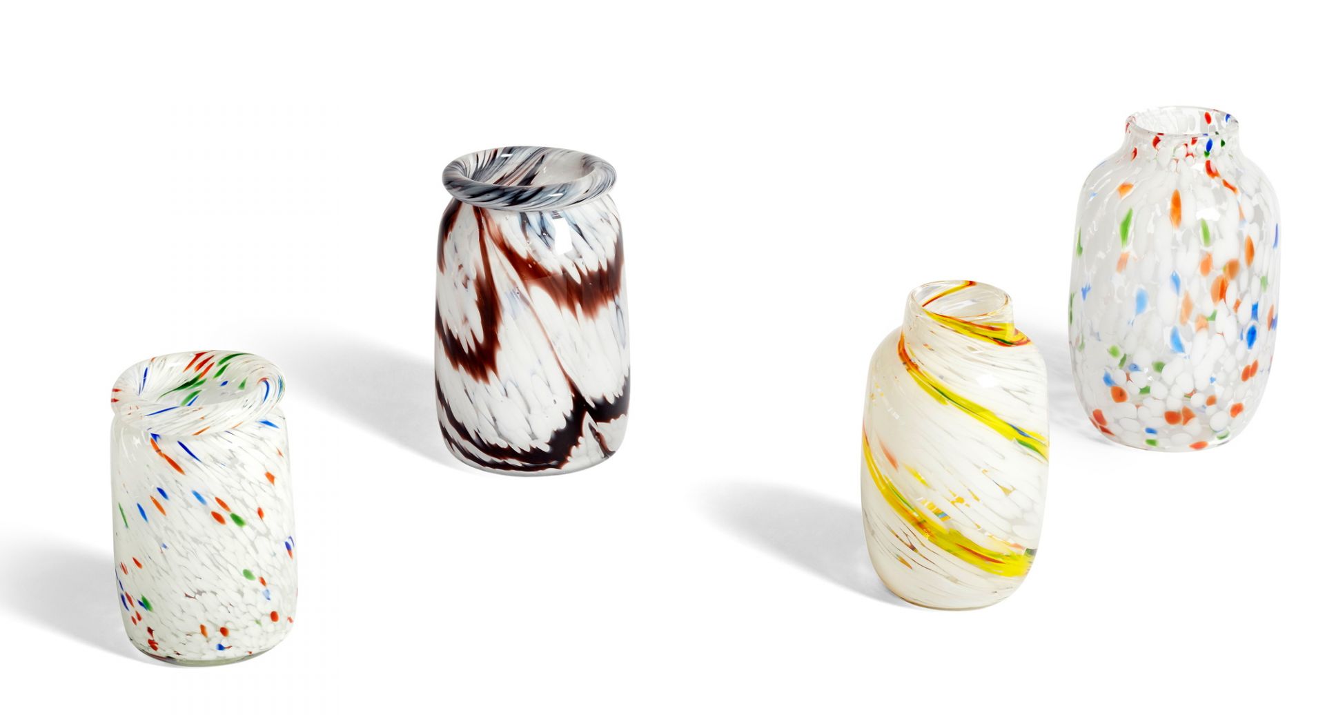 Splash Vase M White Dot Hay OFFRE SPECIALE