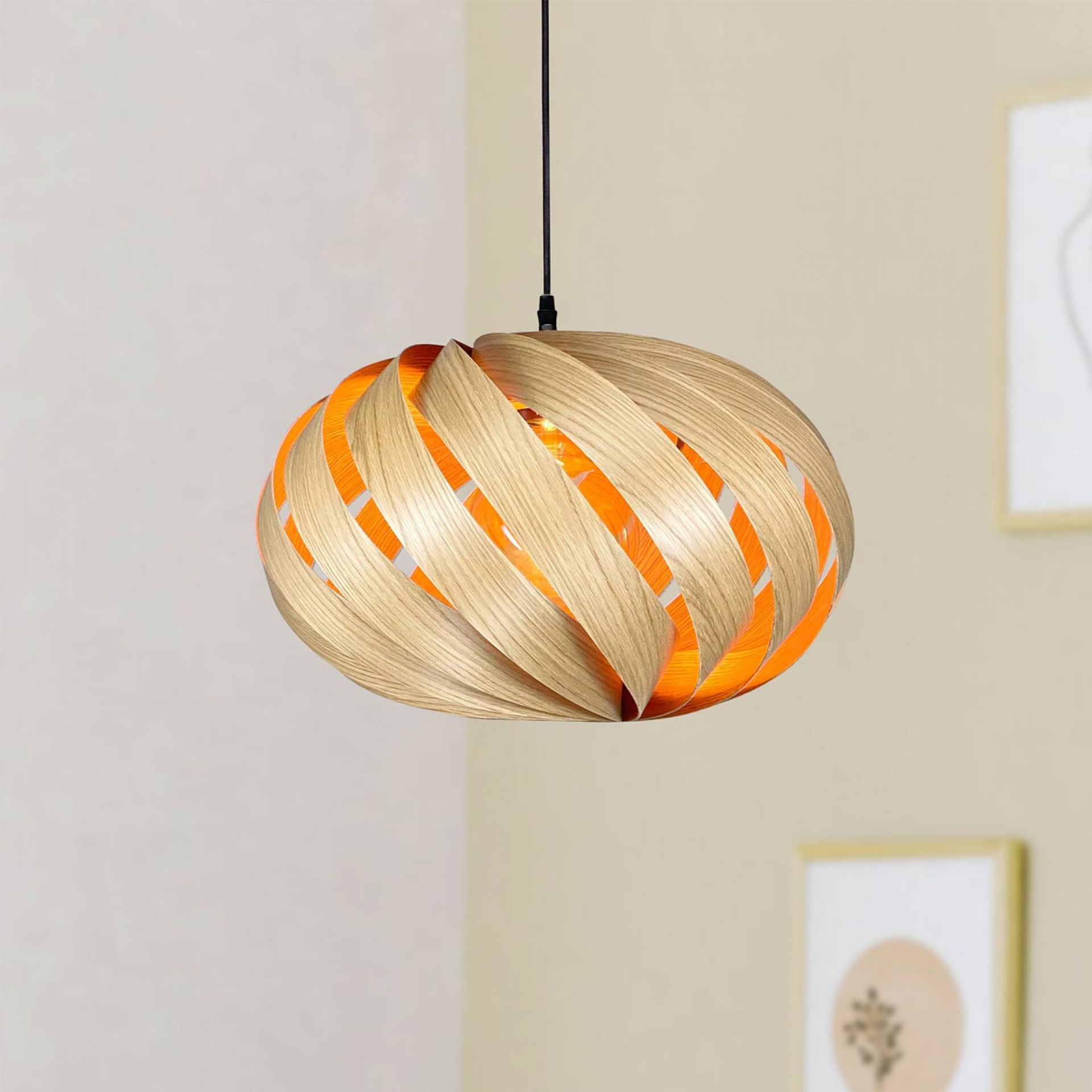 Serentia Lampe à suspendre Chêne Ø45 cm Gofurnit