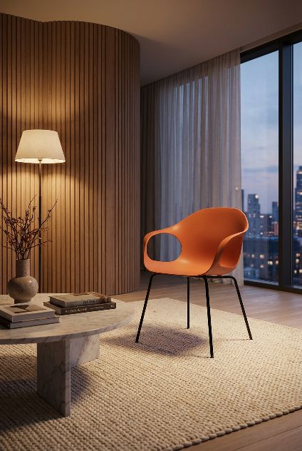 Fauteuil Elephantino piètement quatre pieds Kristalia