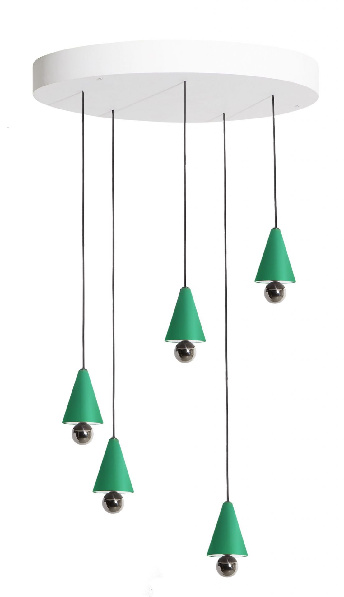 Cherry Pendant light Suspension 5-set Plaque ronde Petite Friture Vert menthe
