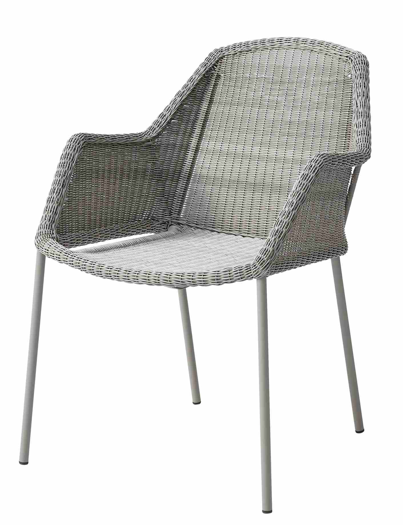 Breeze Chaise d'extérieur cadre à quatre pieds Cane-Line Taupe