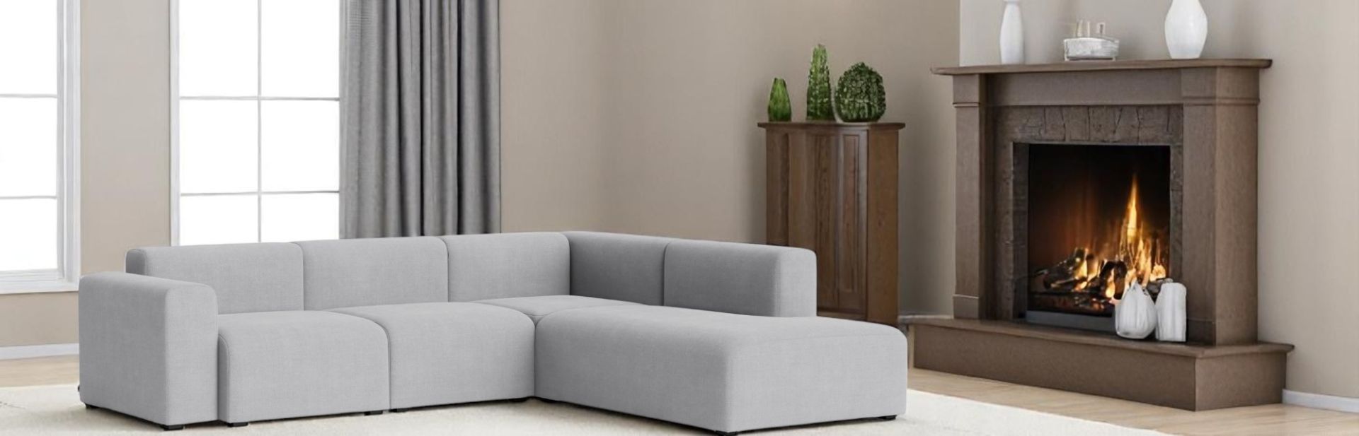 Mags Sofa Corner Combination 2 Low Armrest avec accoudoir à droite Hay