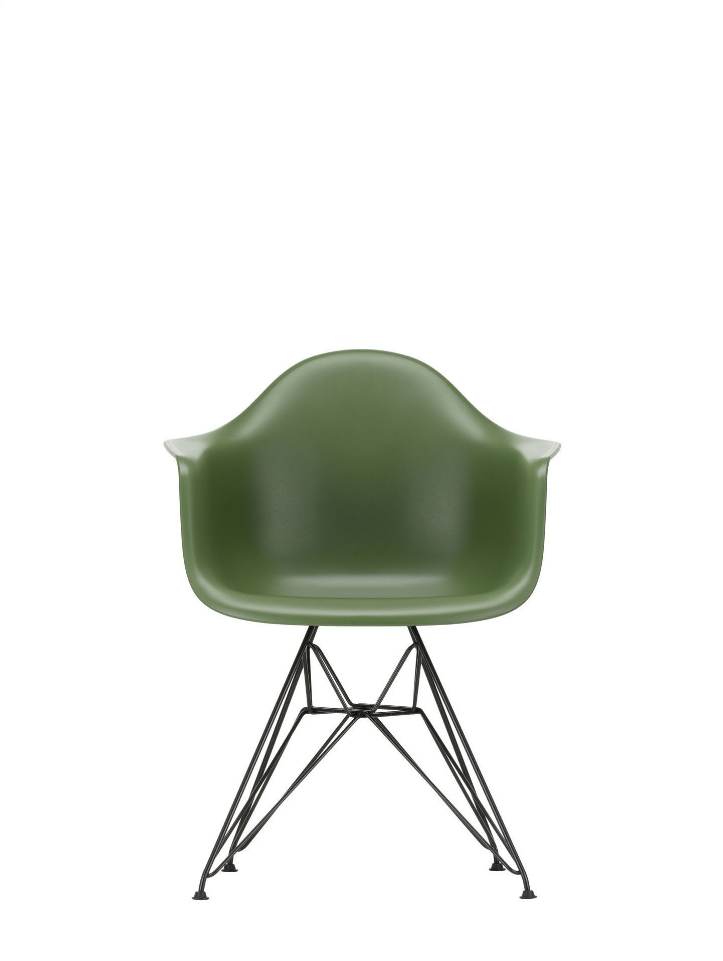 Eames Plastic Arm Chair DAR Chaise Vitra Noir - Sea blue