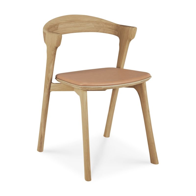 Chaise Bok chêne laqué - cuir Sienna Ethnicraft