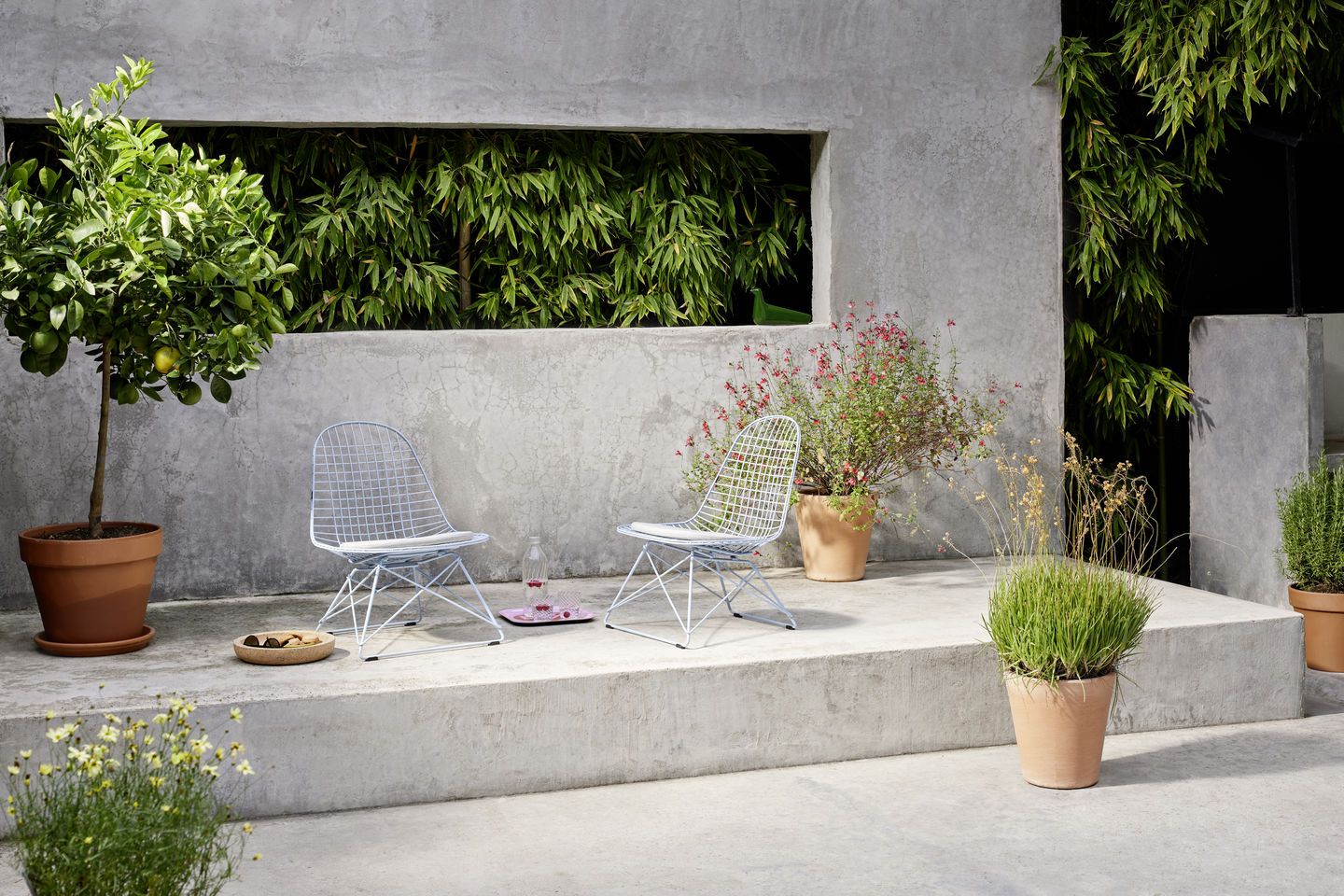 LKR-2 Wire Chair chaise avec assise et dossier revêtus Vitra 