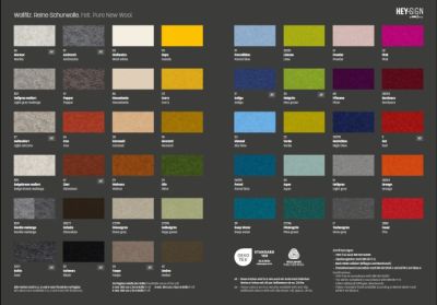 Carte d'échantillons de tissus Couleurs HEY - SIGN by BWF Group