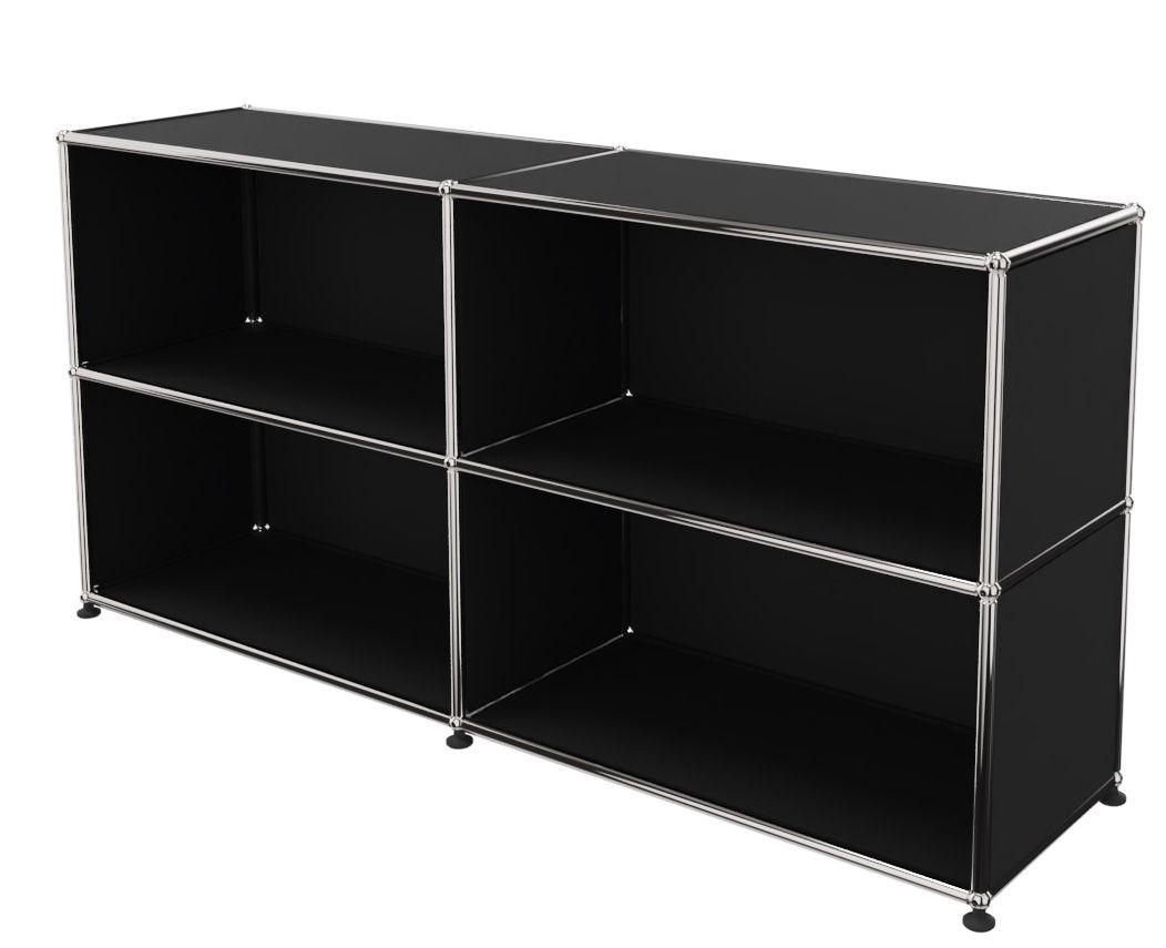 USM Haller Buffet Ouverts Noir graphite  - FAST DELIVERY