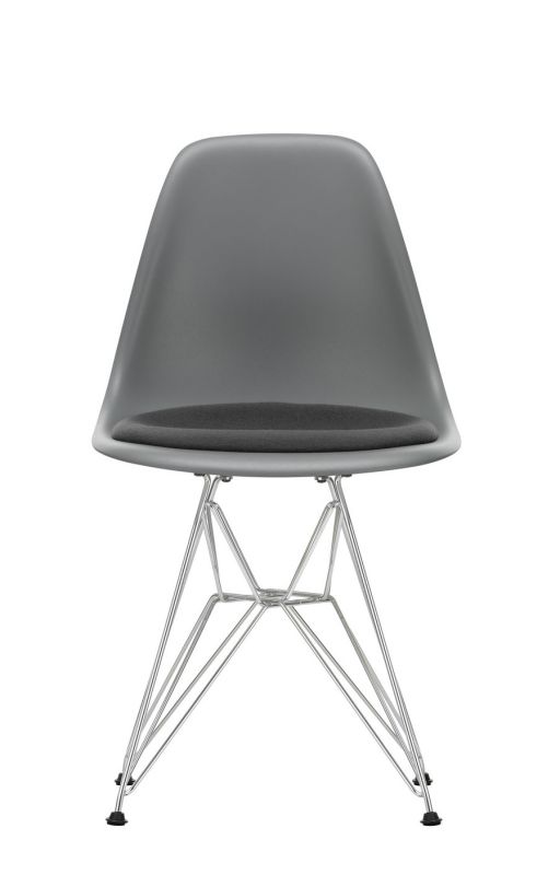 Eames Plastic Side Chair DSR chaise avec coussin d'assise Vitra