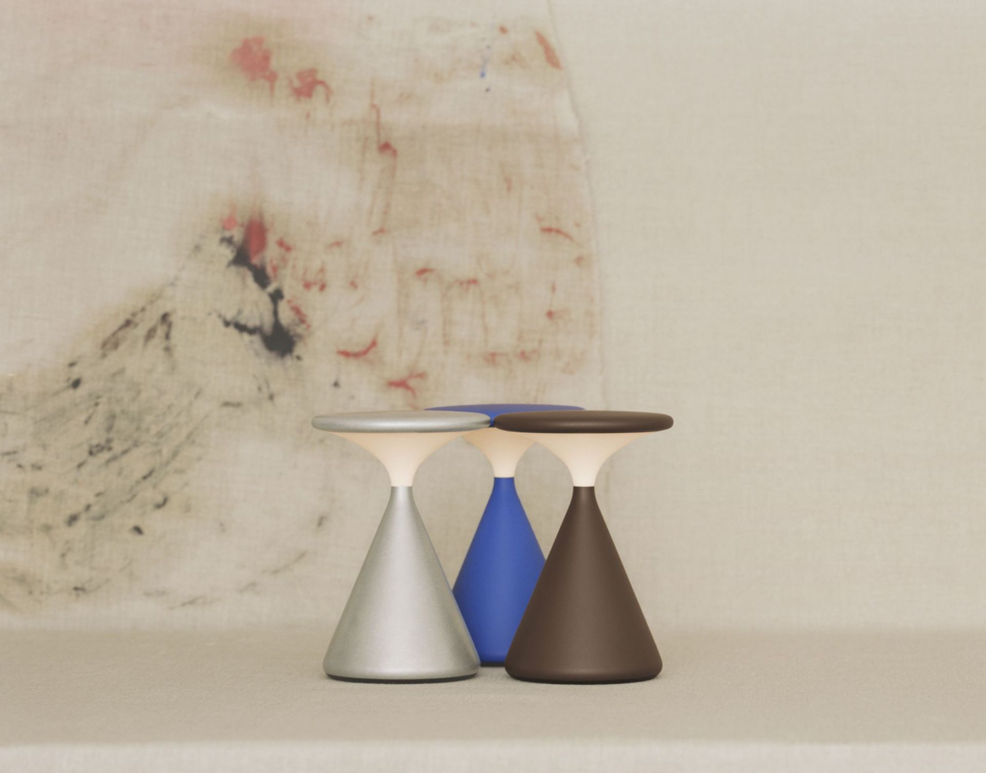 Salt Lampe à batterie / lampe de table Chocolate Grau