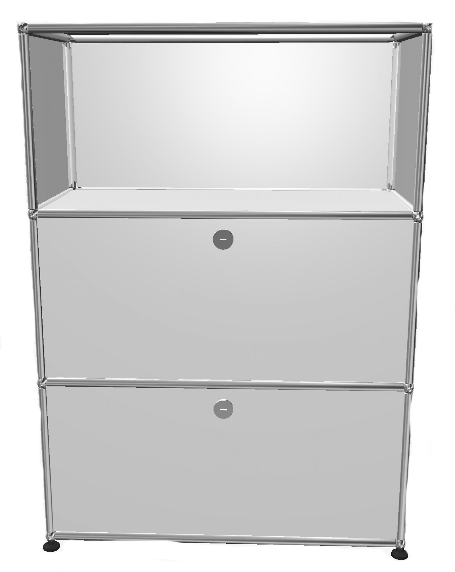 USM Haller Highboard 1 Open / 2 Flaps Blanc pur - FAST DELIVERY