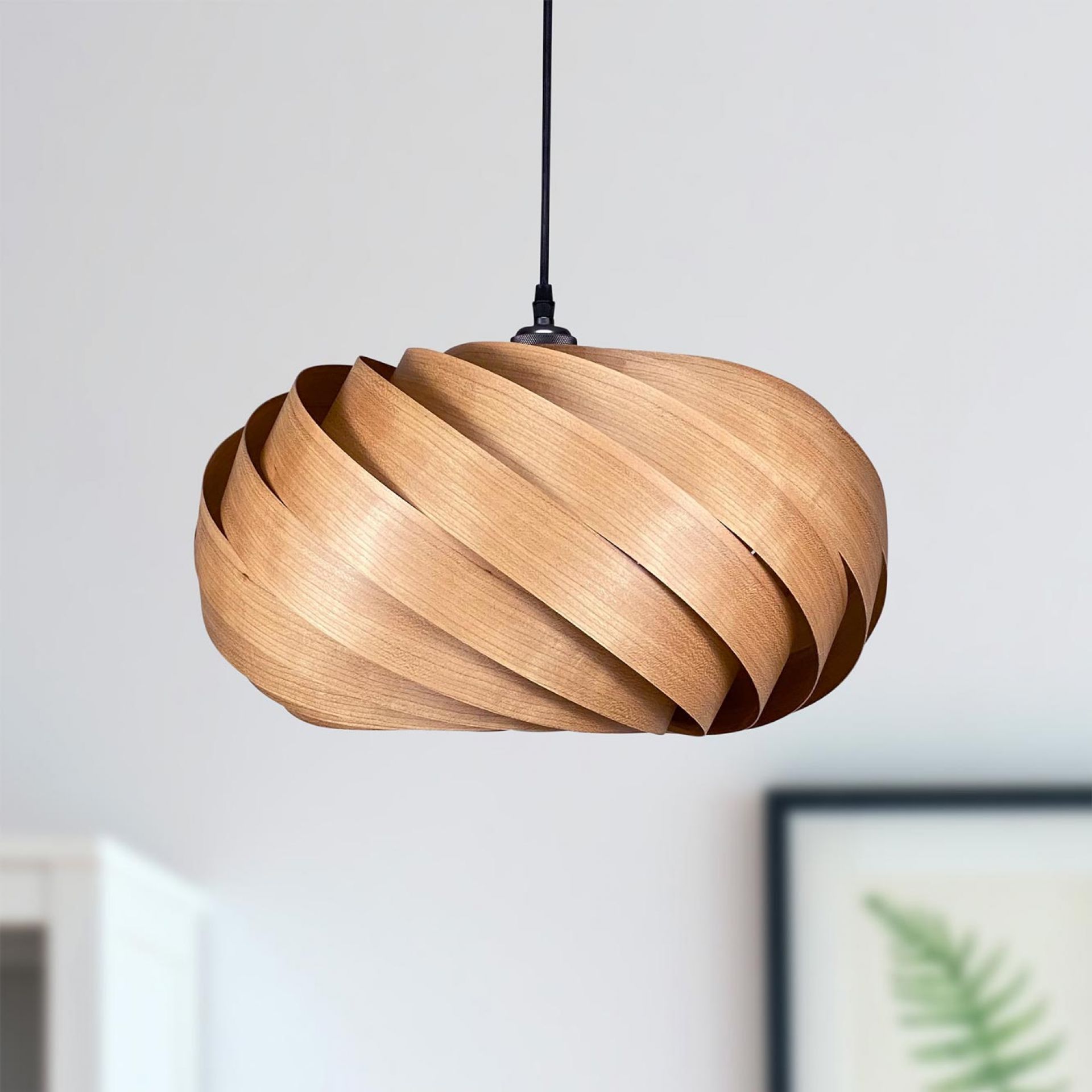 Quiescenta Lampe à suspendre Ø45 cm Cerisier Gofurnit