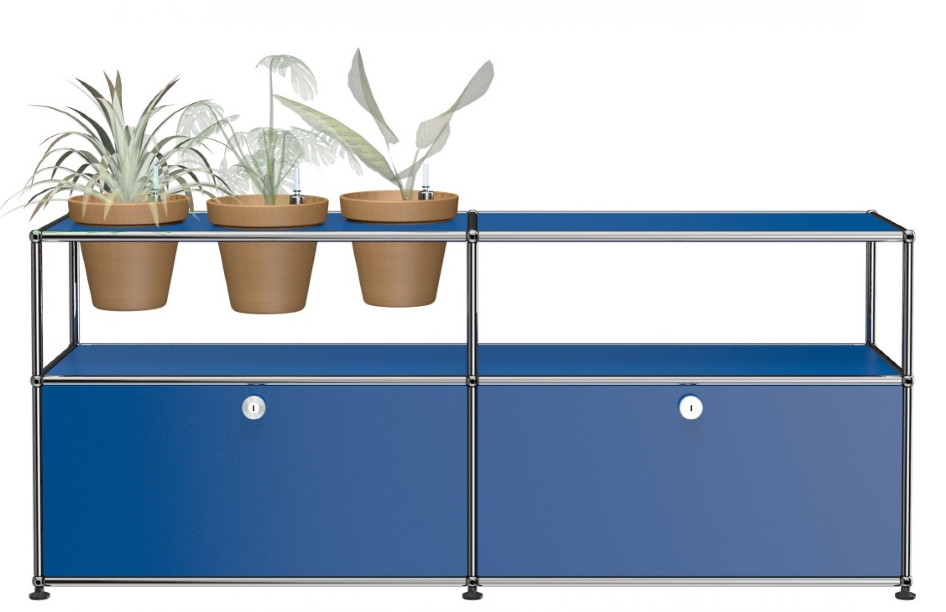 Mondes des plantes Sideboard Configuration 1 USM Haller Bleu de gentiane