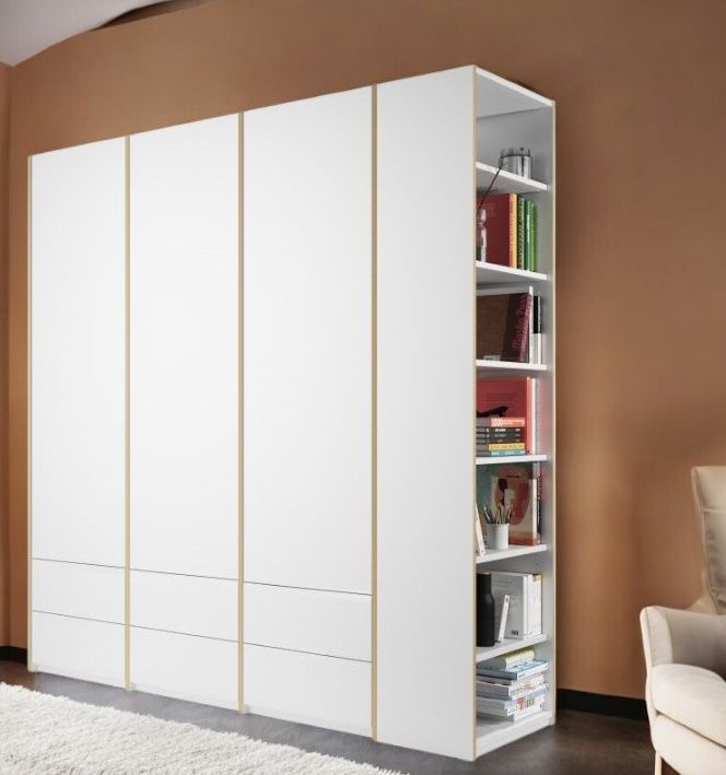 MODULAR PLUS Armoire combinée avec étagère annexe à droite L 212,2 cm Müller Möbelwerkstätten