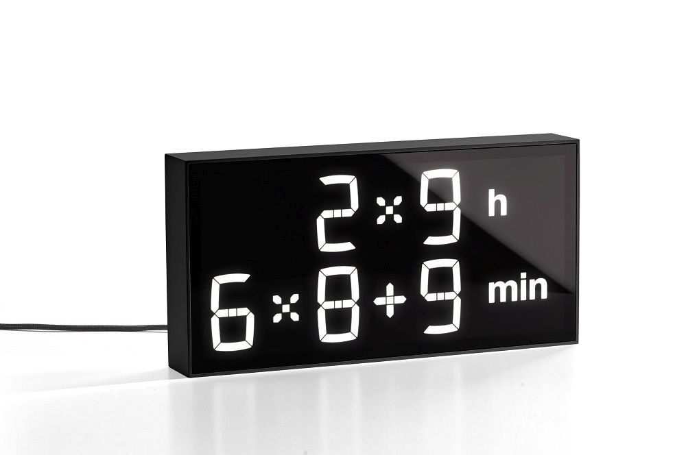 Digital clock LED Horloge numérique / Horloge de table Albert Clock Noir, noir laqué