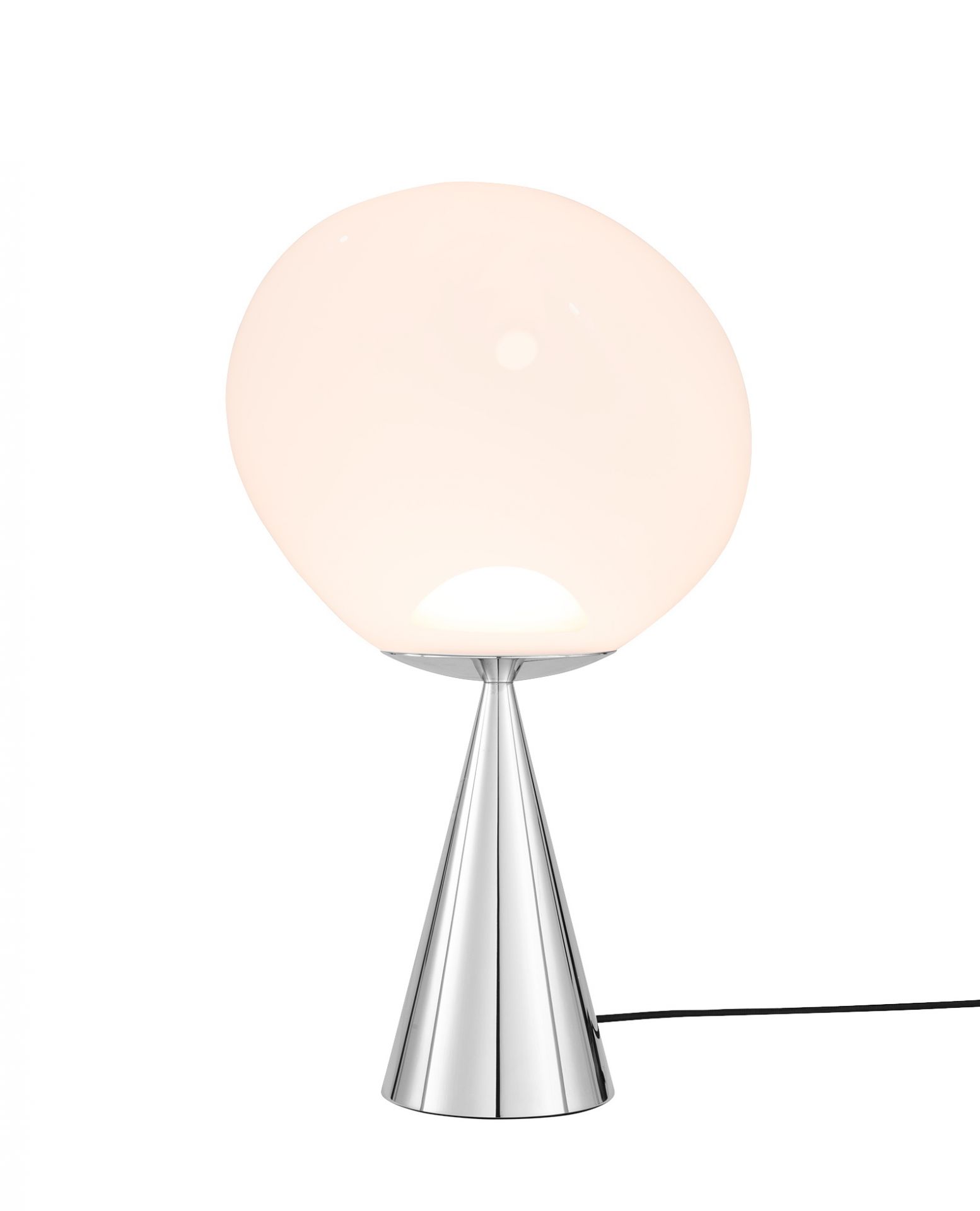 Melt Cone Fat Lampe de table argent - opale Tom Dixon