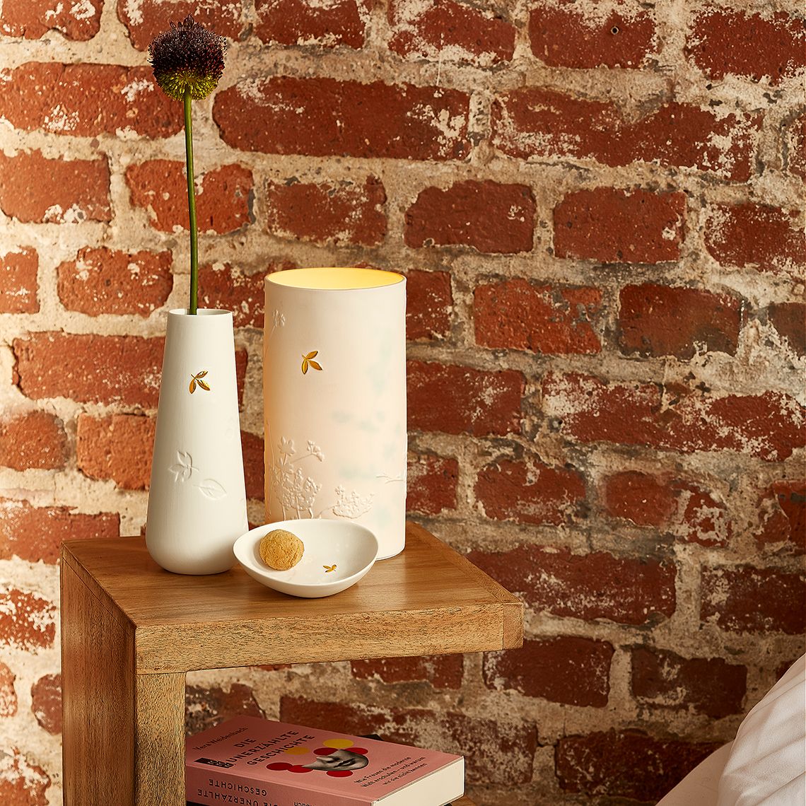 Golblatt" couches de porcelaine luminaire roues