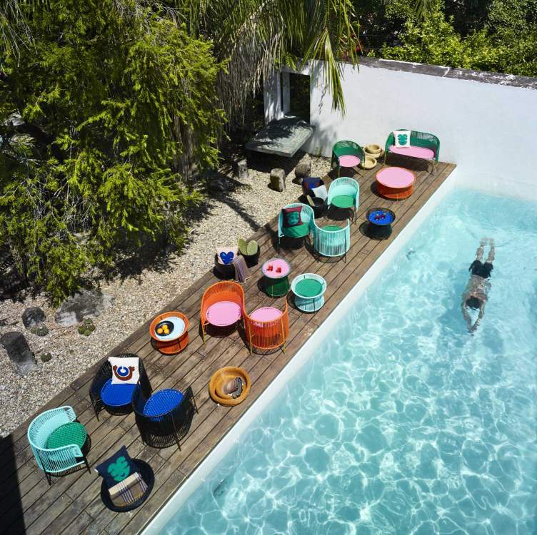 Caribe Basket Table Table Outdoor ames 