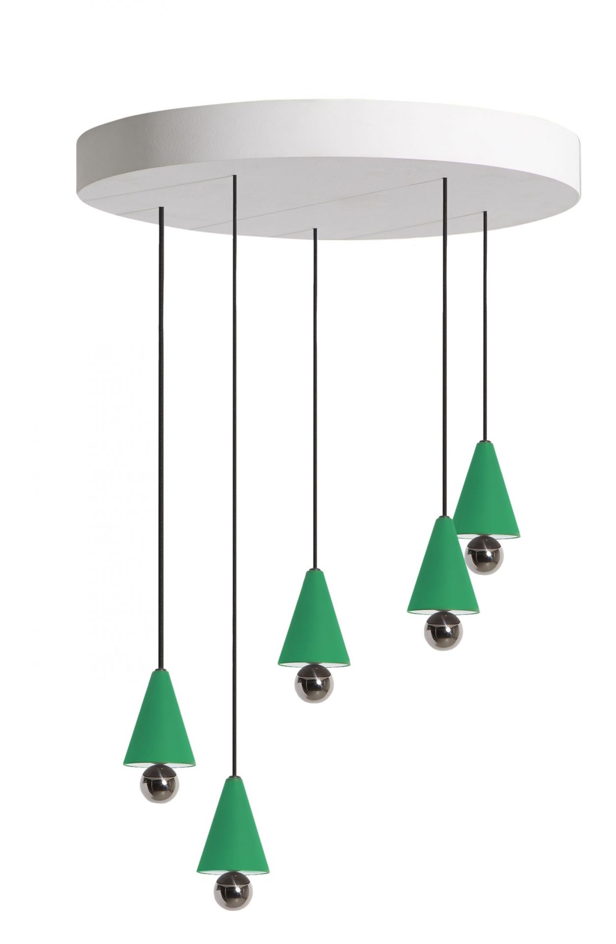 Cherry Pendant light Suspension 5-set Plaque ronde Petite Friture Vert menthe