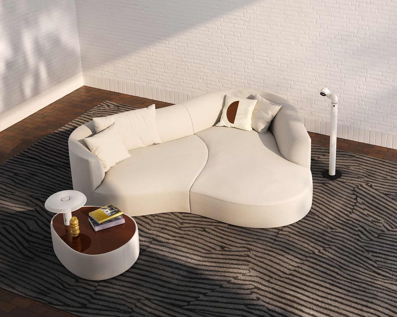 Canapé Siwa grand avec chaise longue Cor 