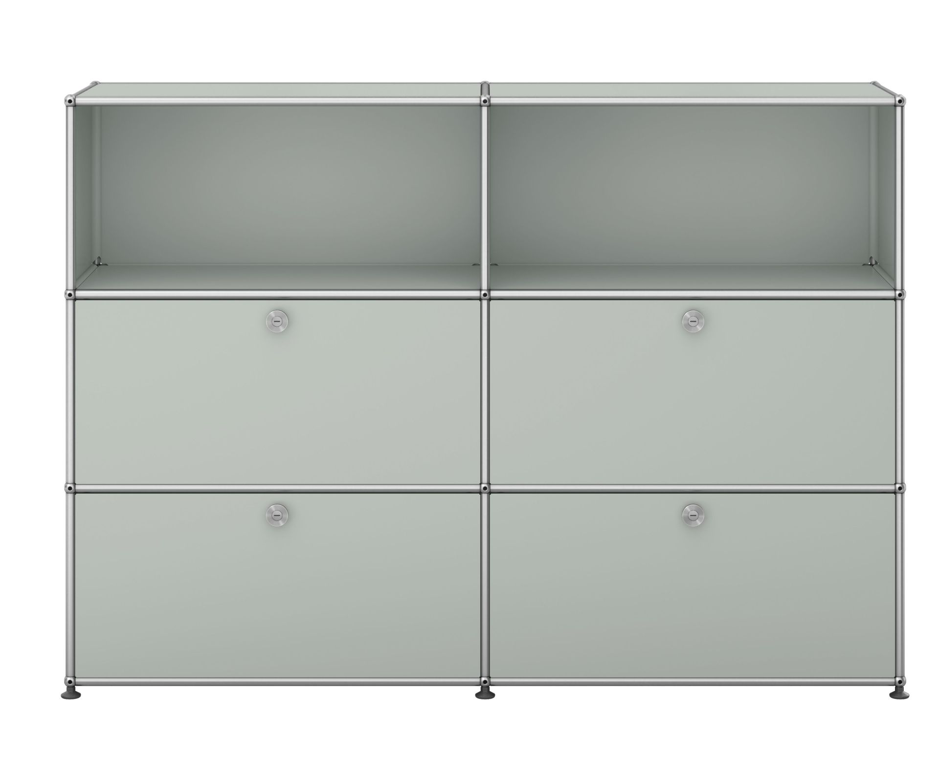 USM Haller Highboard 2 portes / 2 rabats / 2 tiroirs Gris clair