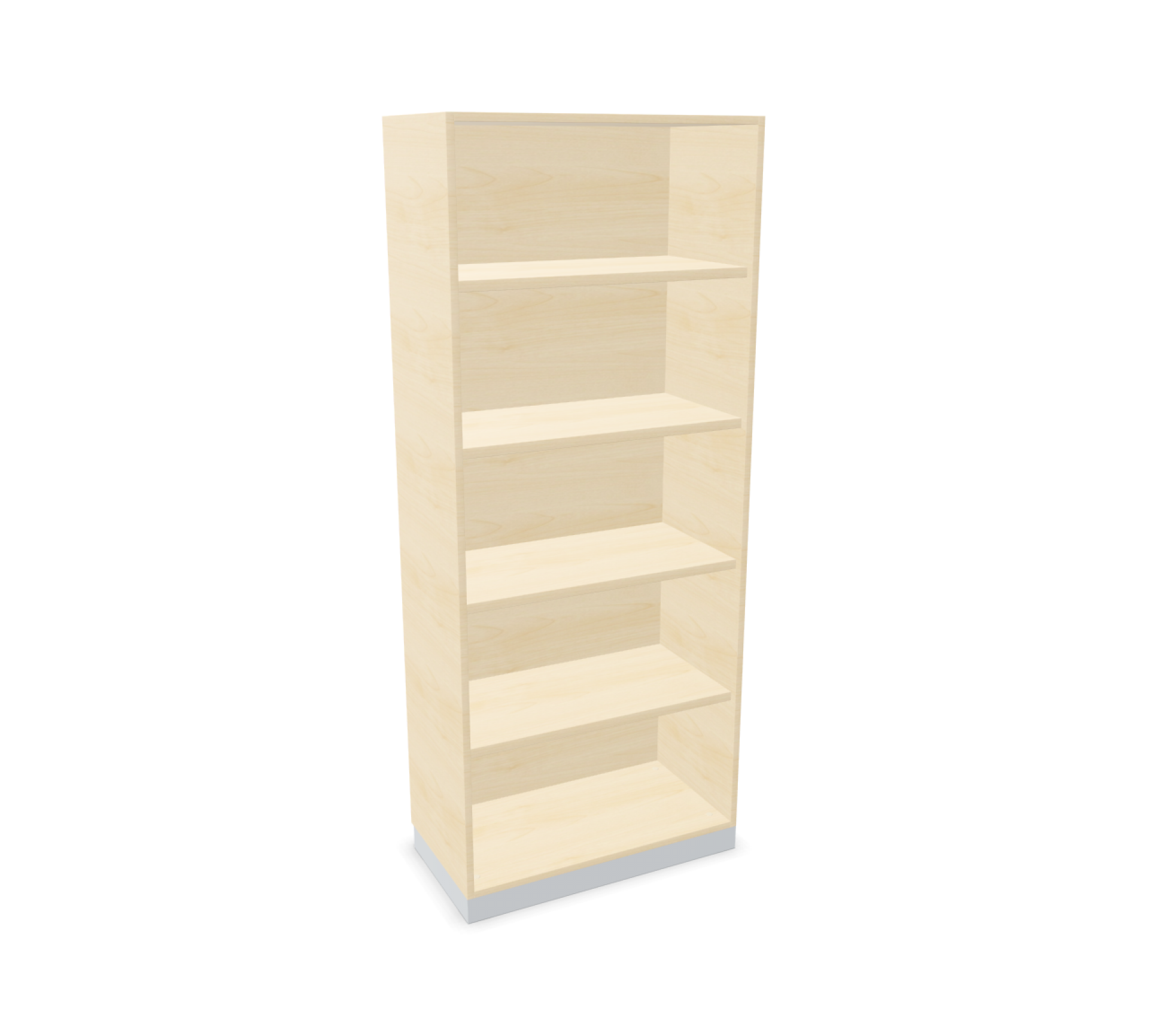 Allvia Aktenregal von Assmann, 40 cm breit, helles Holz, fünf offene Fächer für Büro und Homeoffice.