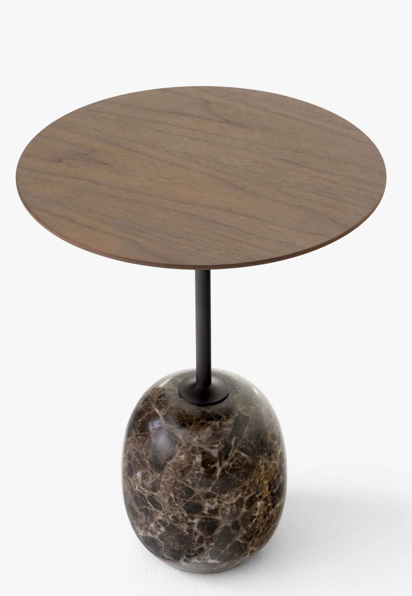 Lato LN8 Table d'appoint avec plateau en bois NOISET/MARBRE EMARADOR AndTradition OFFRE SPECIALE