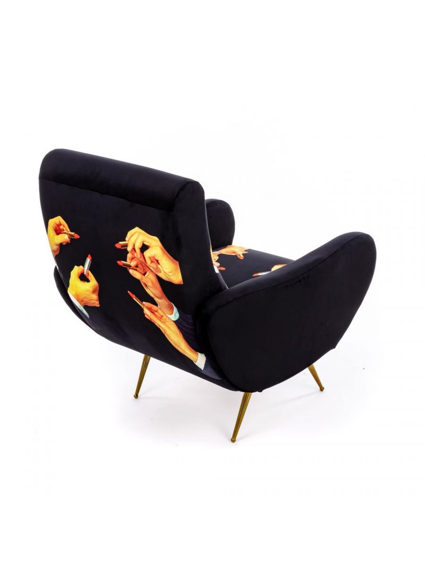 Toiletpaper fauteuil Lipsticks black Seletti